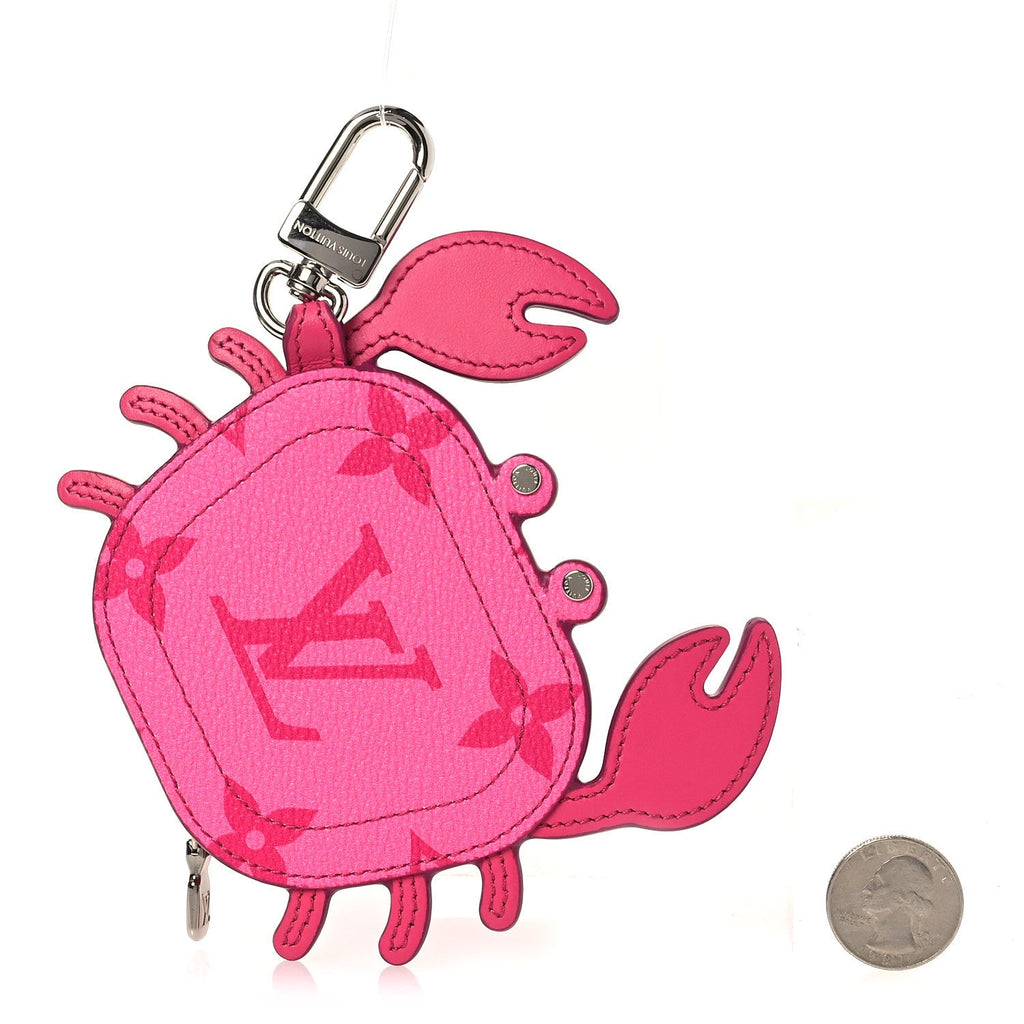 Monogram Crab Bag Charm Rose Pondichery