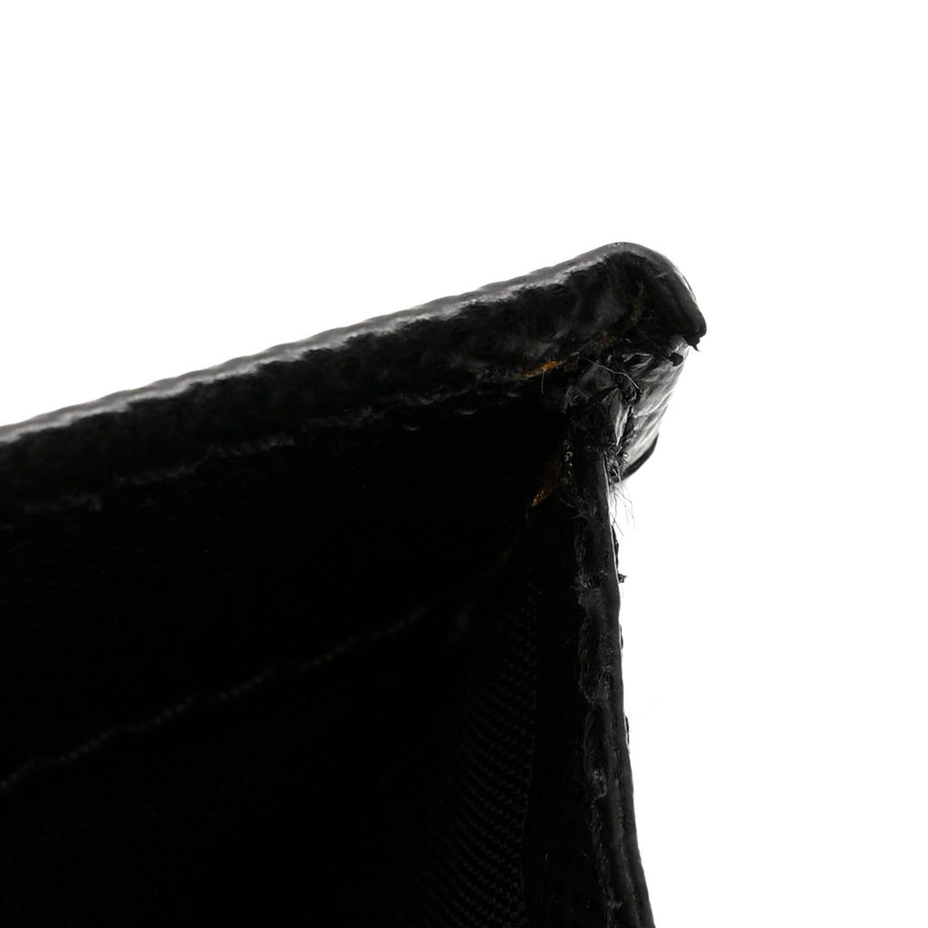 Saffiano Metal Oro Chain Wallet Black