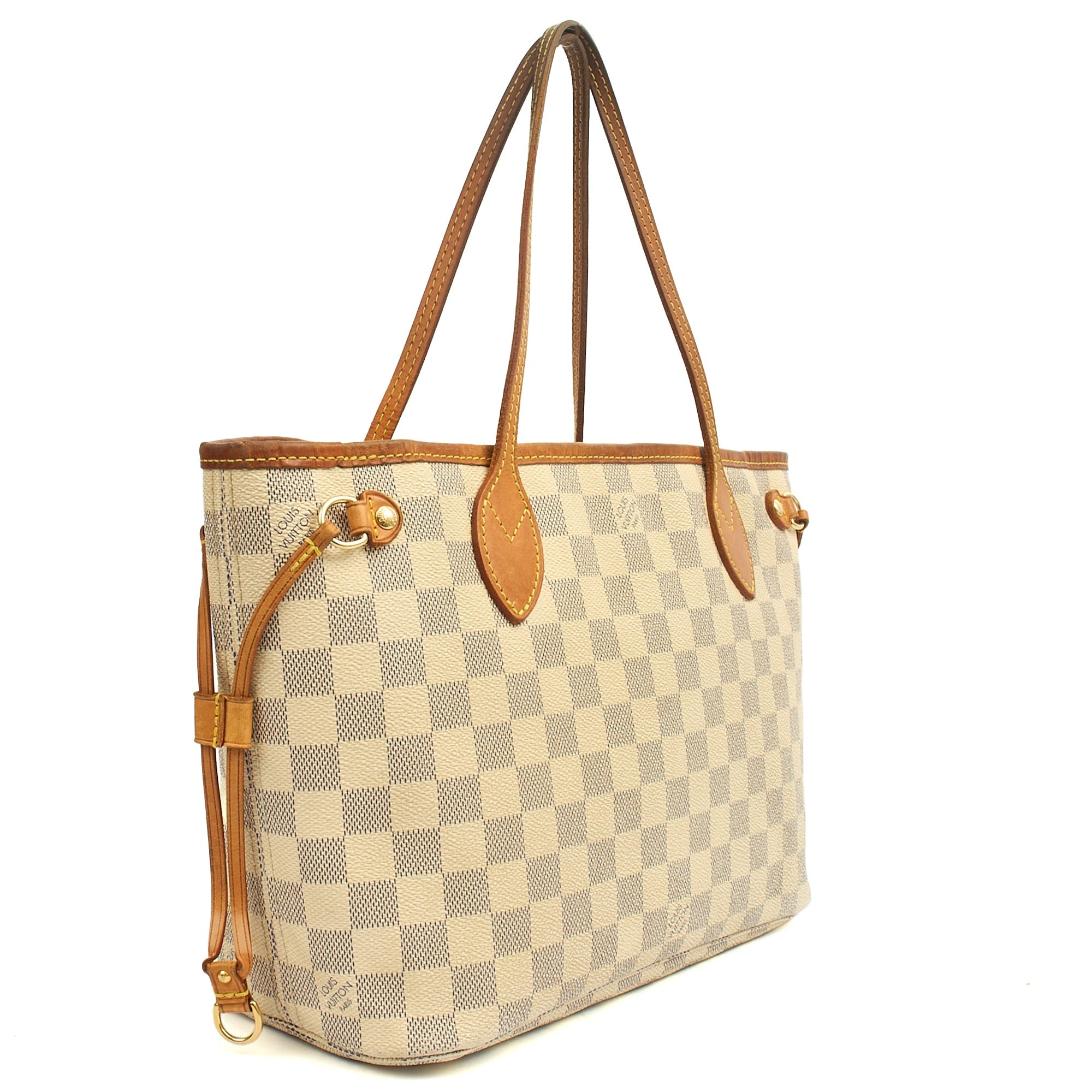 Louis Vuitton Tote Neverfull PM in Damier Azur, Canvas