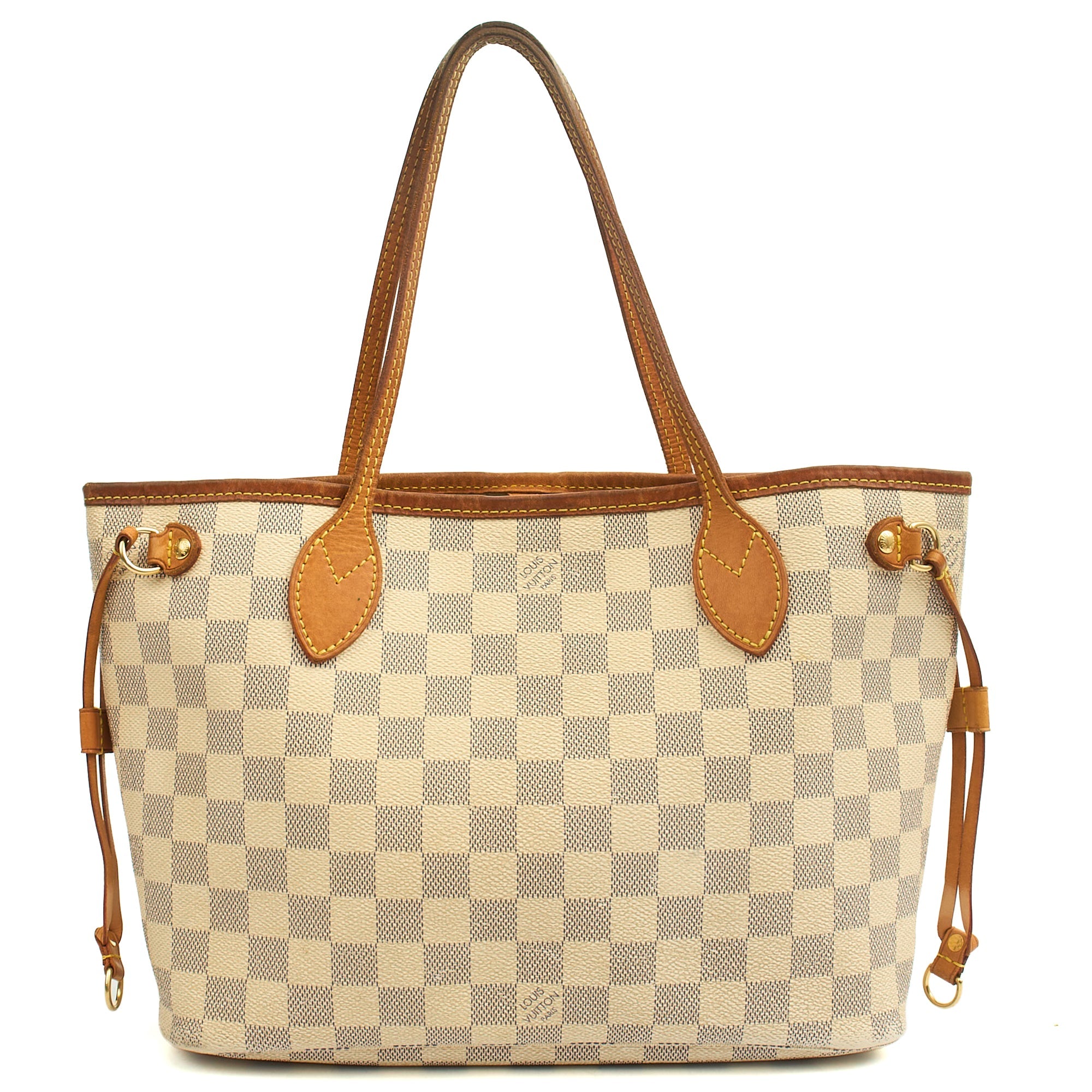 Louis Vuitton Tote Neverfull PM in Damier Azur, Canvas