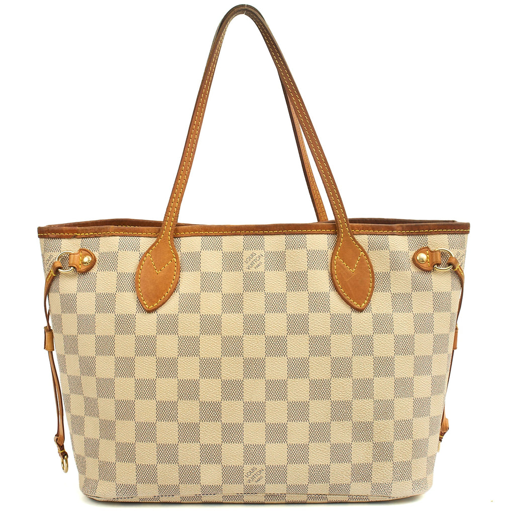 Louis Vuitton Tote Neverfull PM in Damier Azur, Canvas