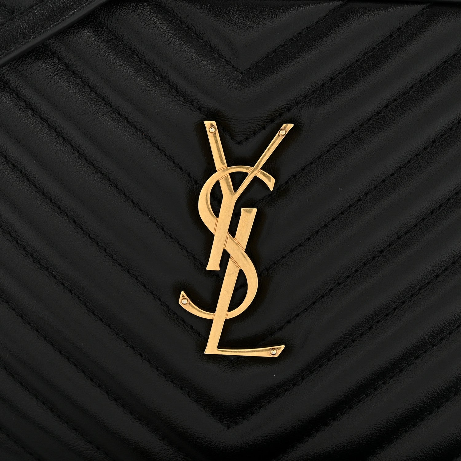 Calfskin Matelasse Monogram Lou Camera Bag Black