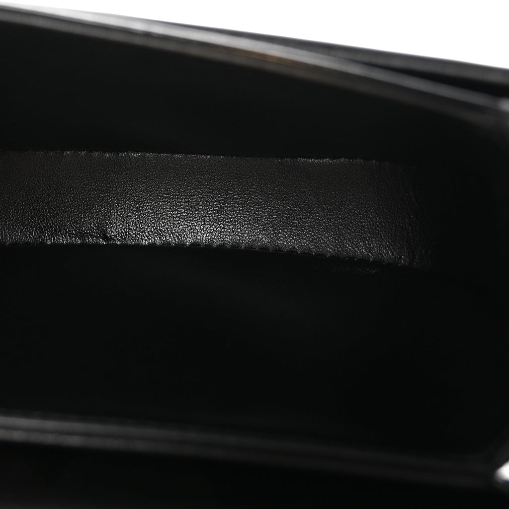 Patent Calfskin Triomphe Mini Besace Clea Black