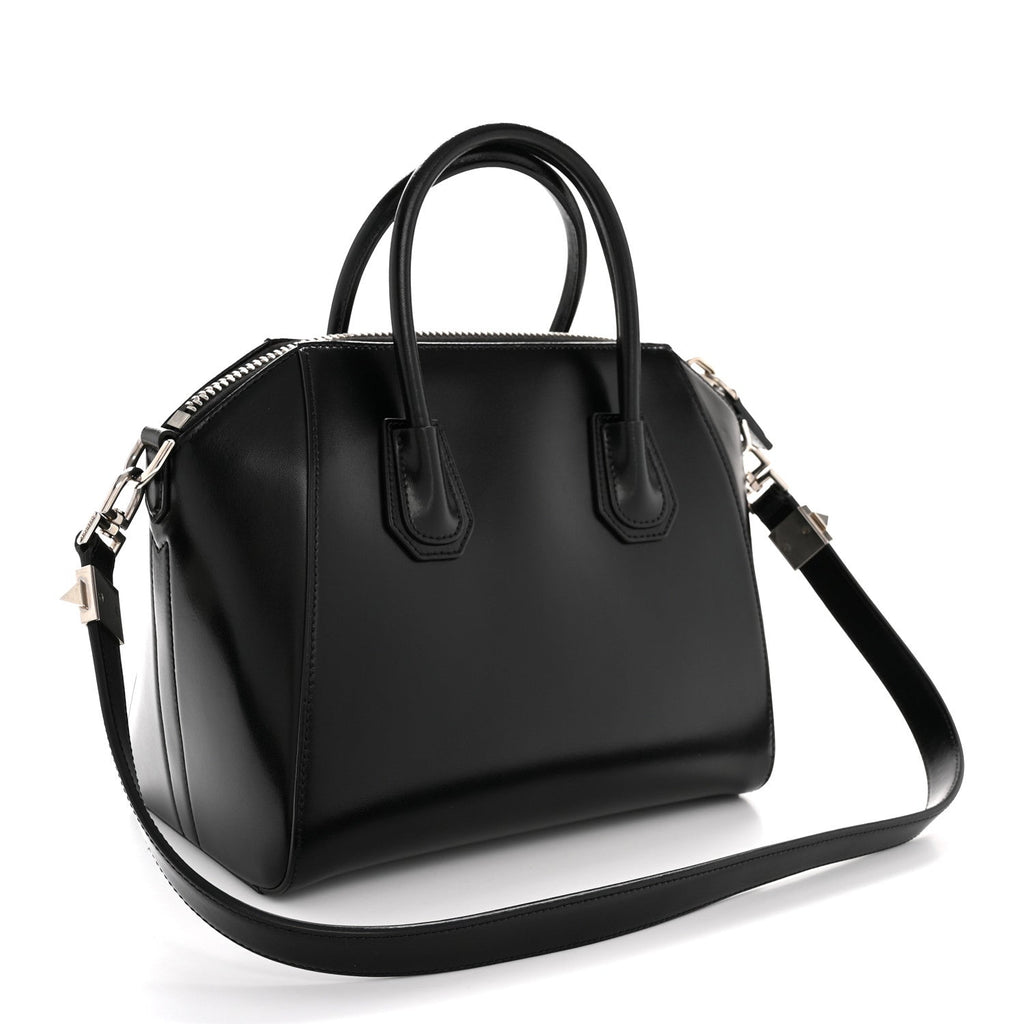 Shiny Lord Calfskin Small Antigona Black