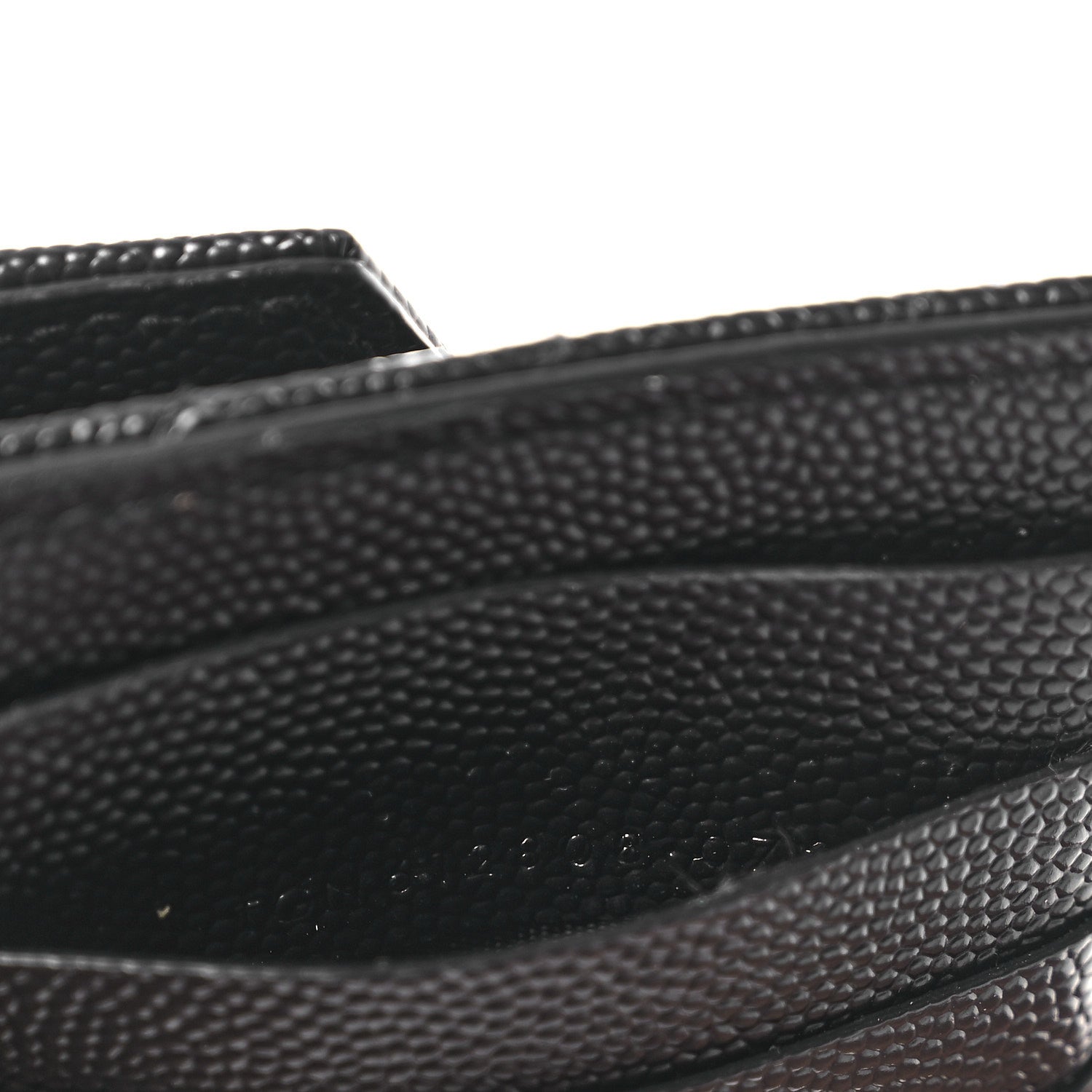 Grain De Poudre Matelasse Chevron Monogram Compact Wallet Black