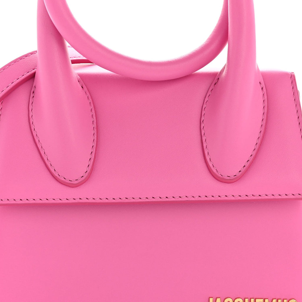 Smooth Calfskin Le Chiquito Noeud Neon Pink