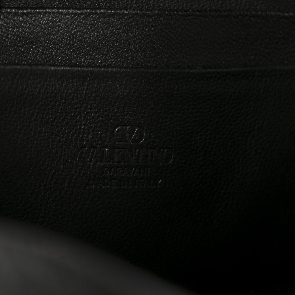 Calfskin Rockstud Mini Crossbody Bag Black