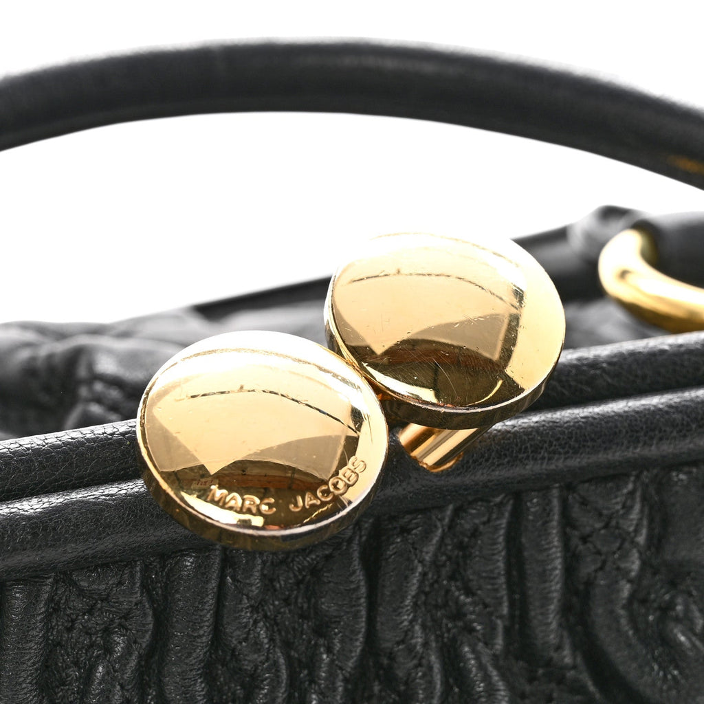 Calfskin Quilted Stam Black