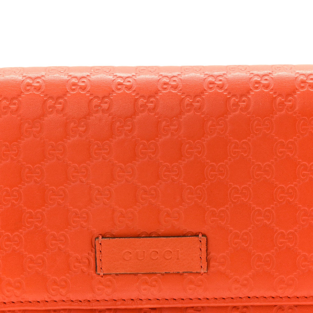 Soft Microguccissima Continental Wallet Sun Orange