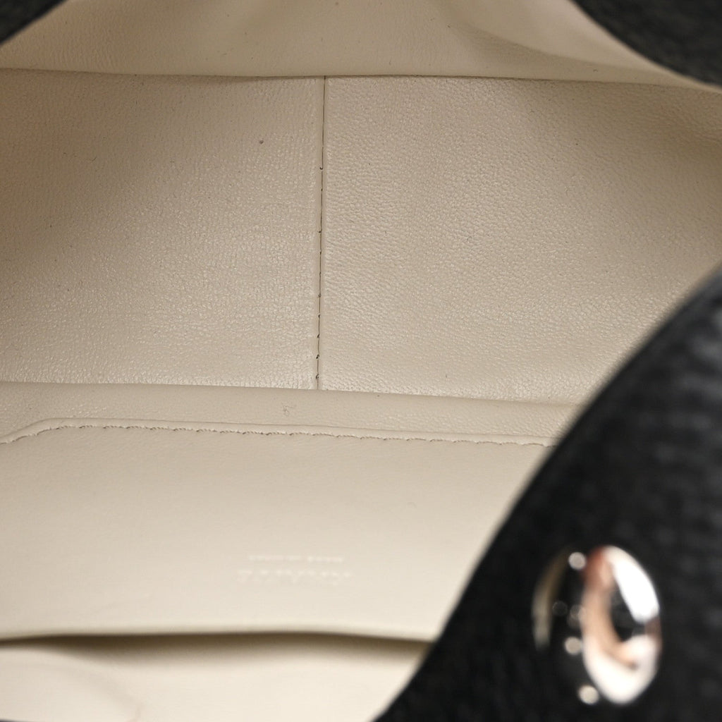 Pebbled Sport Calfskin Studded Small Elena Black