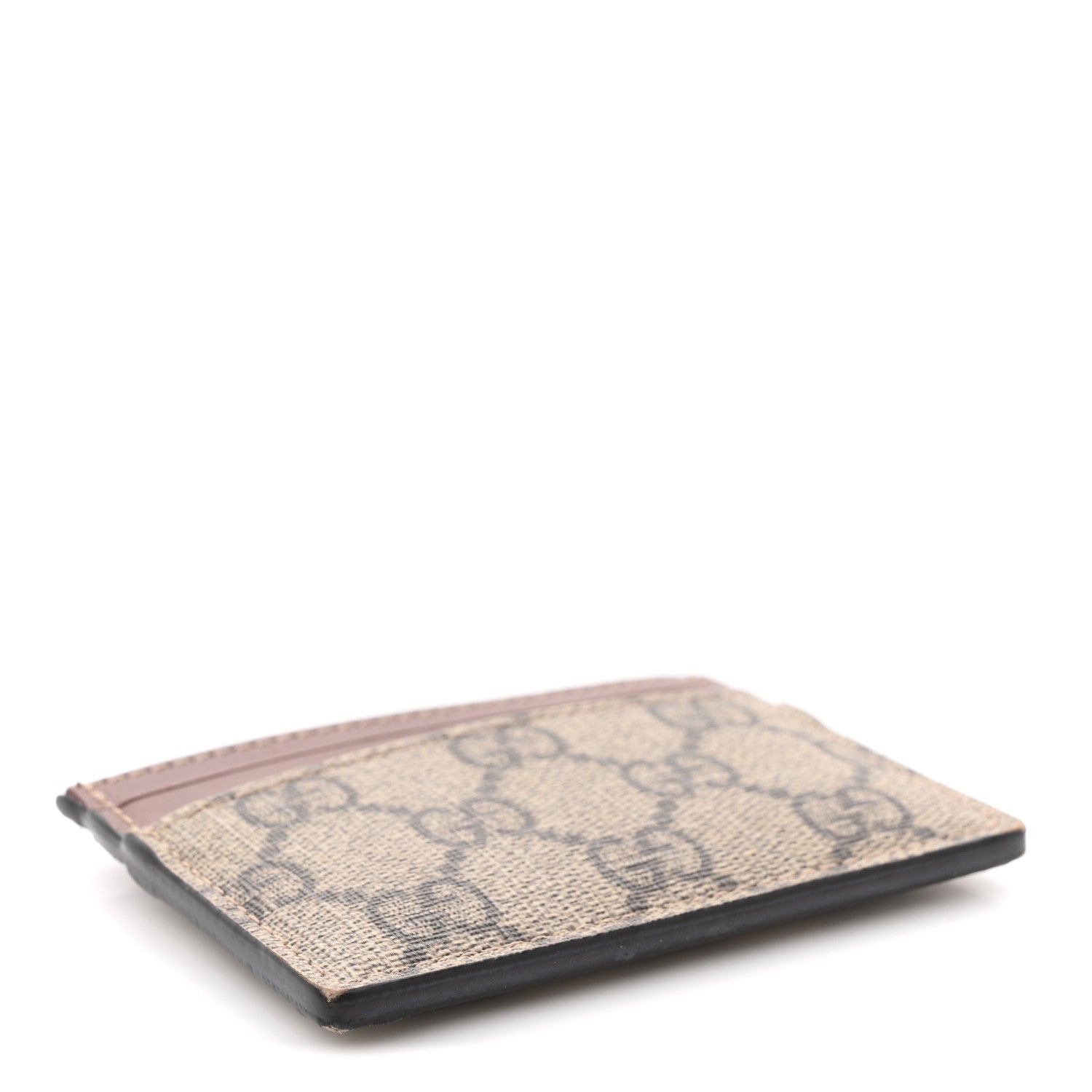 GG Supreme Monogram Calfskin  Holder Beige Ebony Cuir
