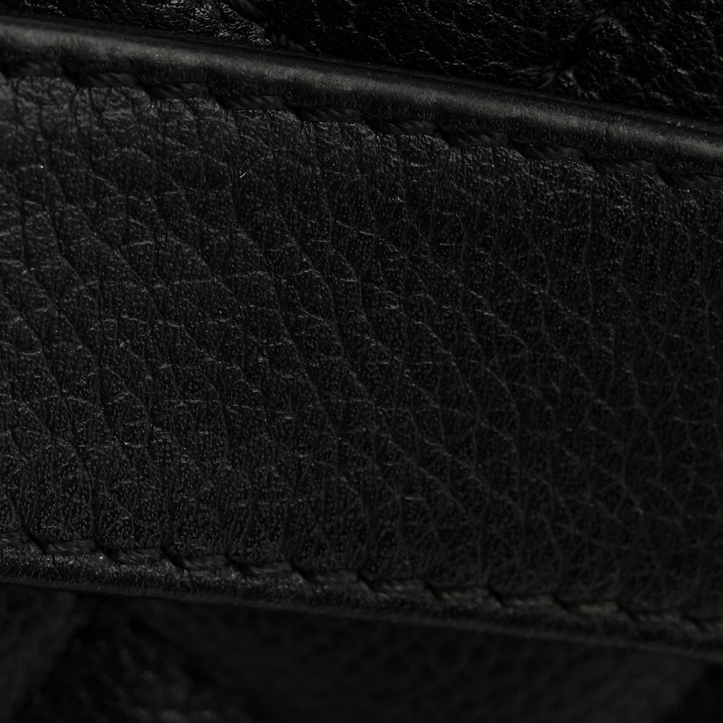Caviar Quilted Petit Shopping Tote PST Black