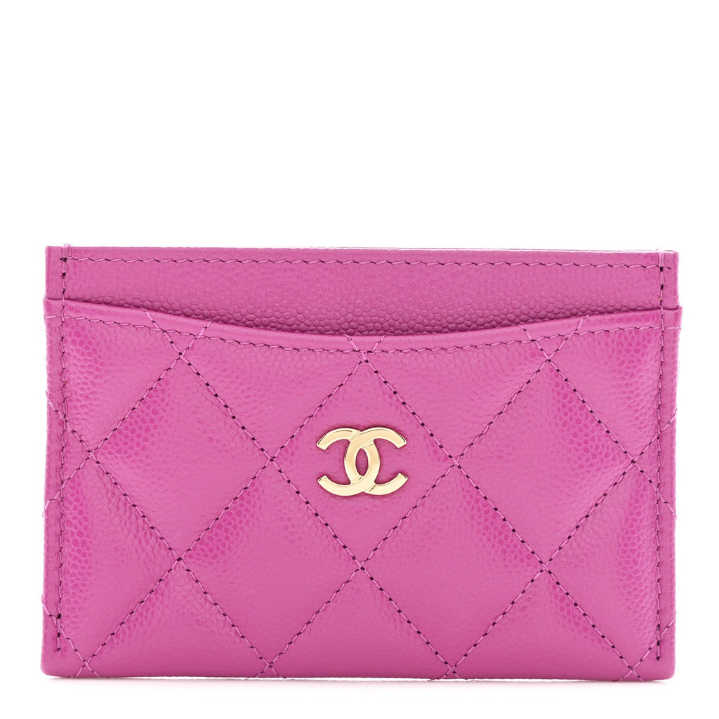 Caviar Quilted  Holder Purple