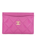 Caviar Quilted  Holder Purple