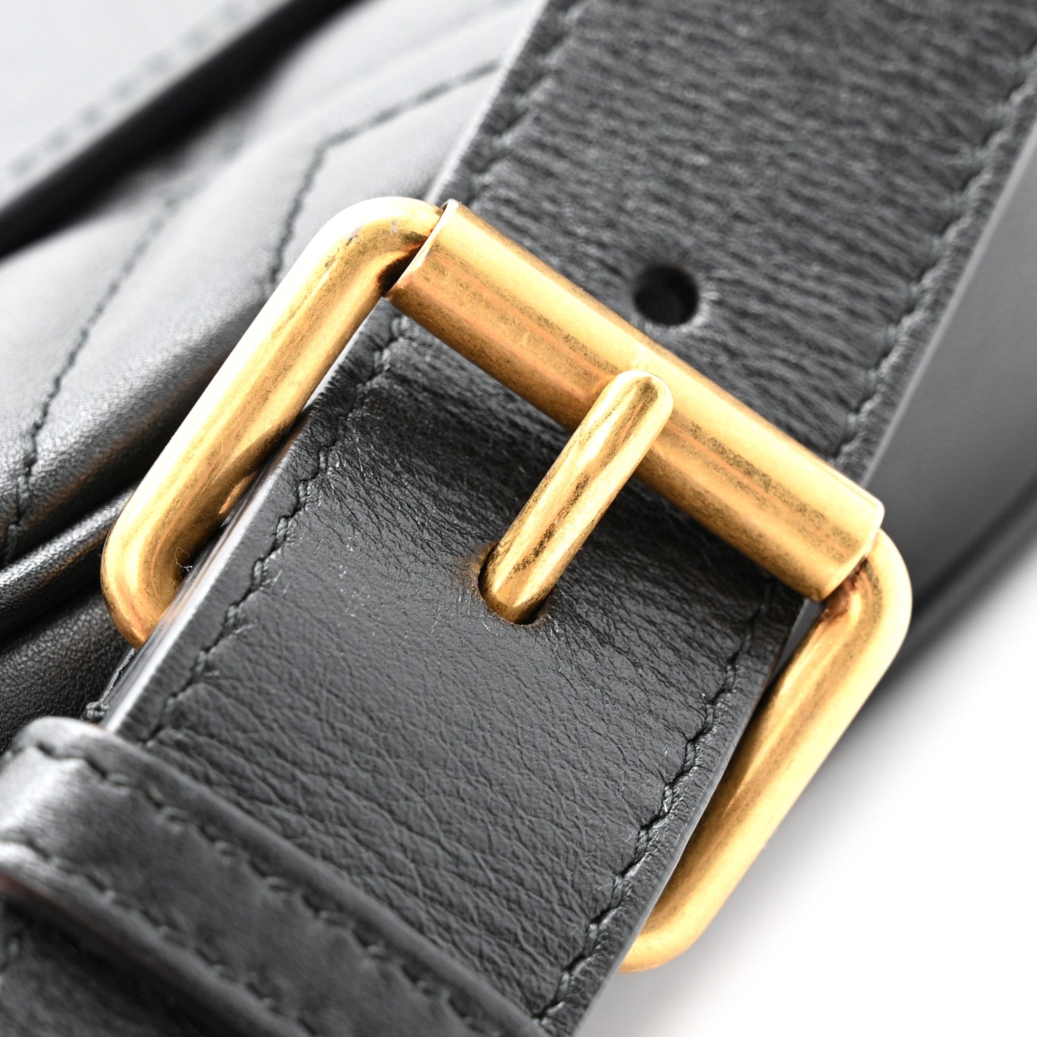 Calfskin Matelasse GG Marmont Belt Bag 85 34 Black