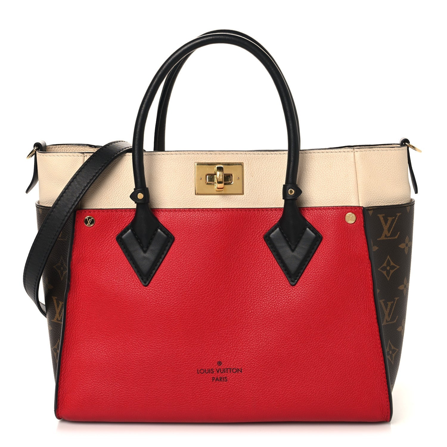 Calfskin Monogram On My Side Pirate Red