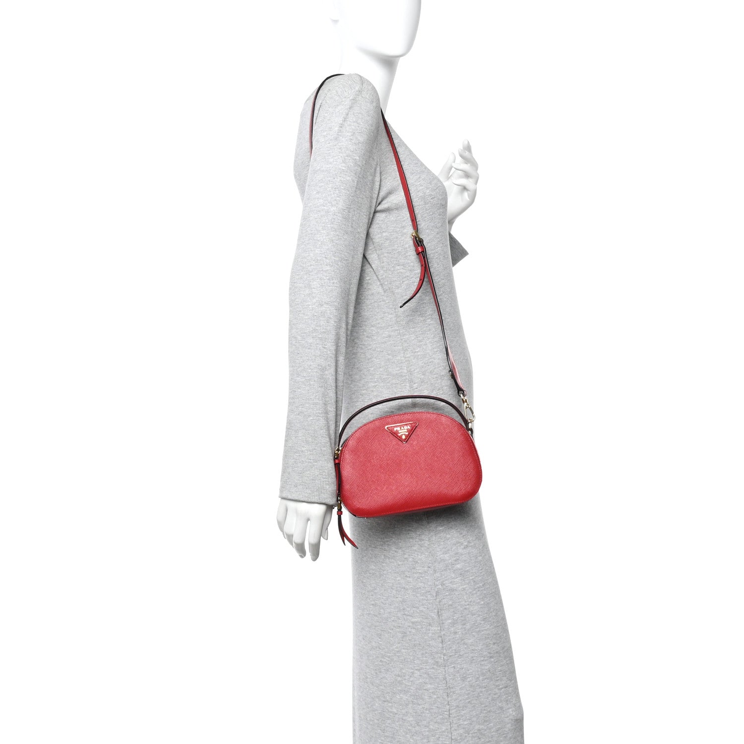Saffiano Lux Odette Crossbody Fuoco
