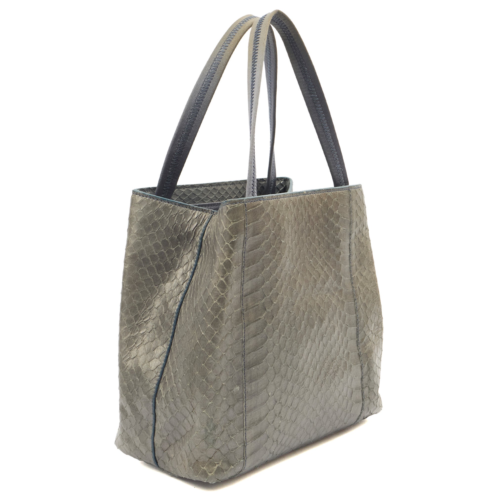 Prada Mini Bag Tote in Grey, Python Leather