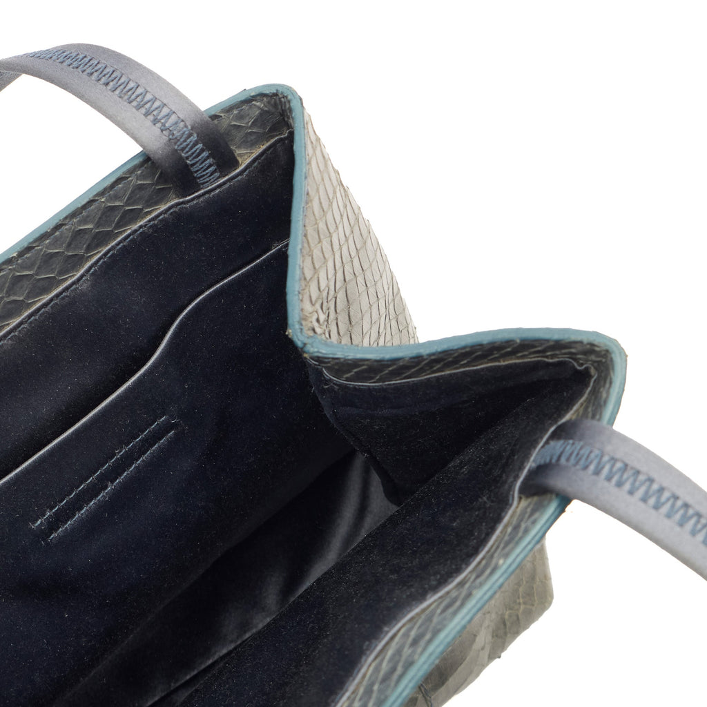 Prada Mini Bag Tote in Grey, Python Leather