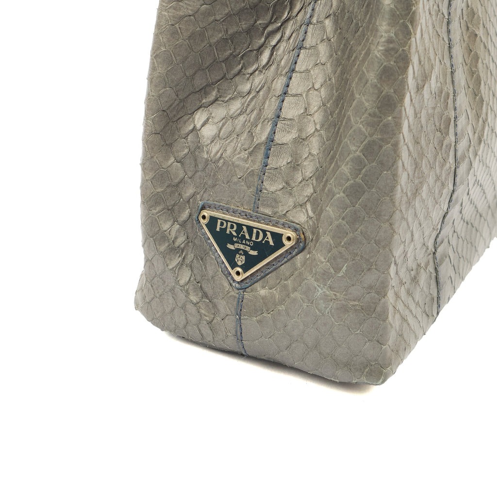 Prada Mini Bag Tote in Grey, Python Leather