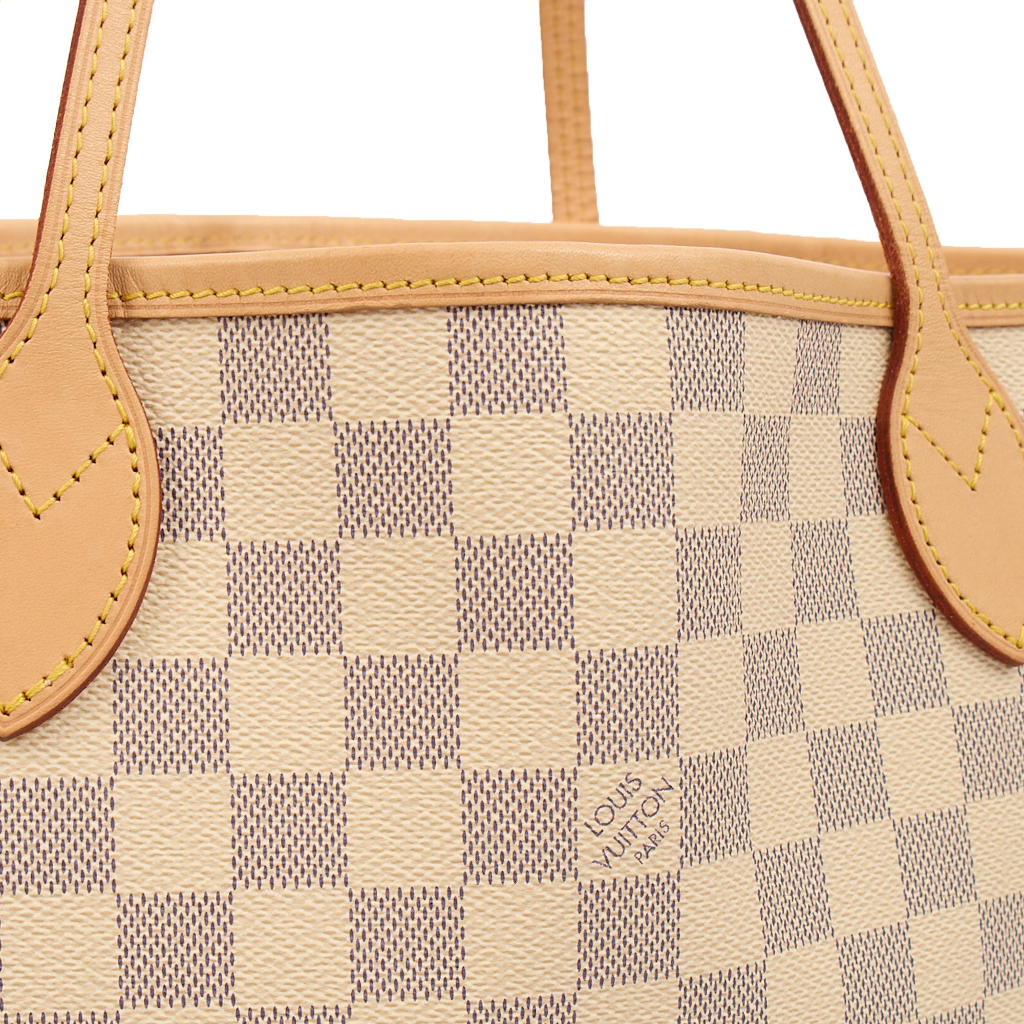 Louis Vuitton Tote Neverfull MM in Damier Azur, Canvas