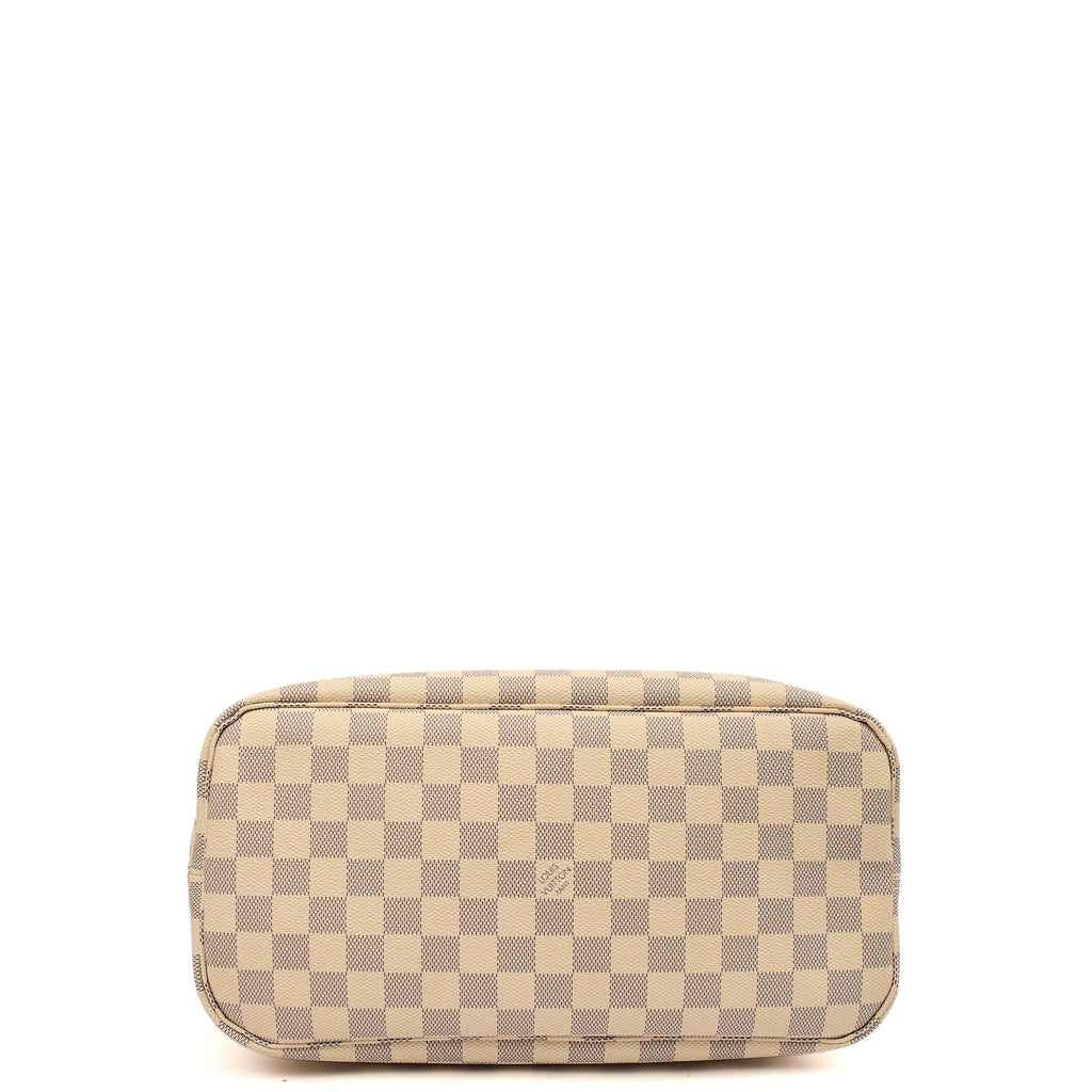 Louis Vuitton Tote Neverfull MM in Damier Azur, Canvas