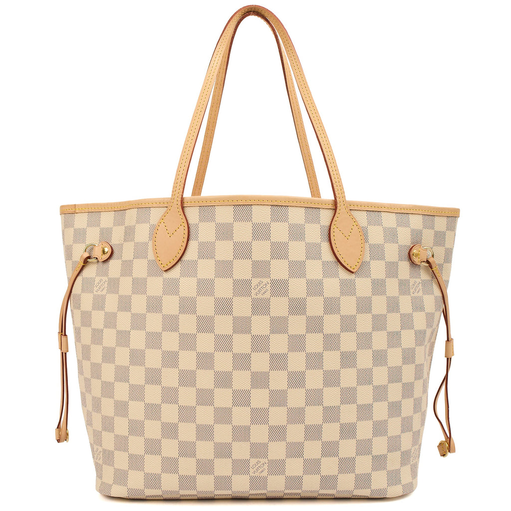 Louis Vuitton Tote Neverfull MM in Damier Azur, Canvas