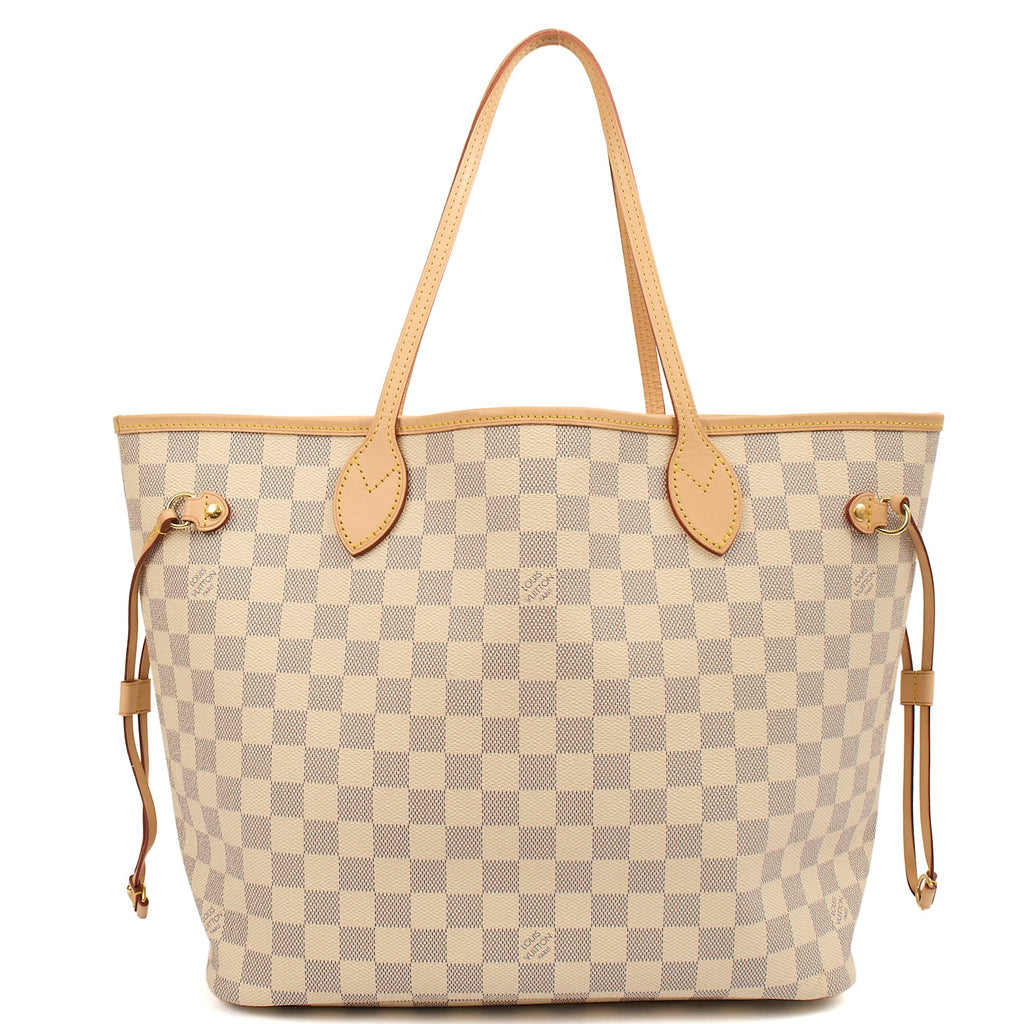 Louis Vuitton Tote Neverfull MM in Damier Azur, Canvas