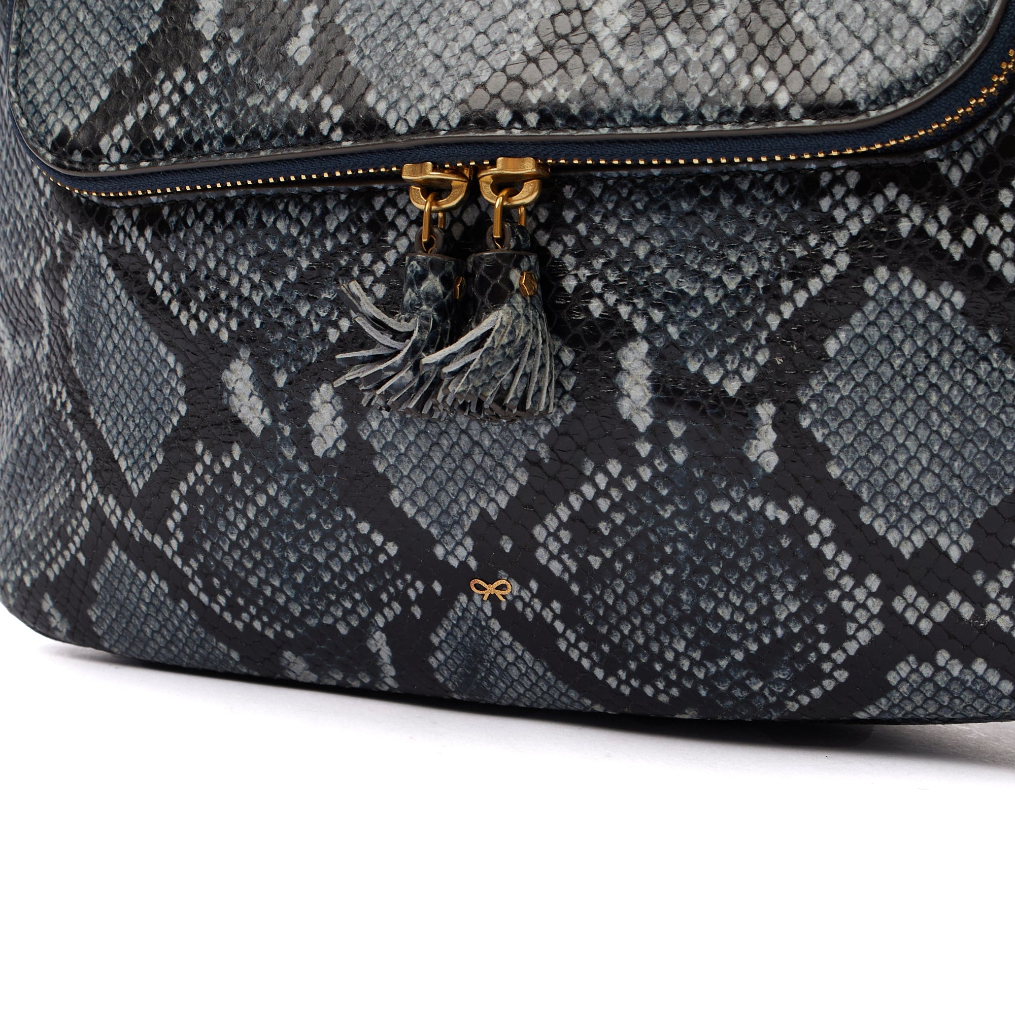 Anya Hindmarch Tote Shoulder Bag in Blue, Exotic Effect Leather
