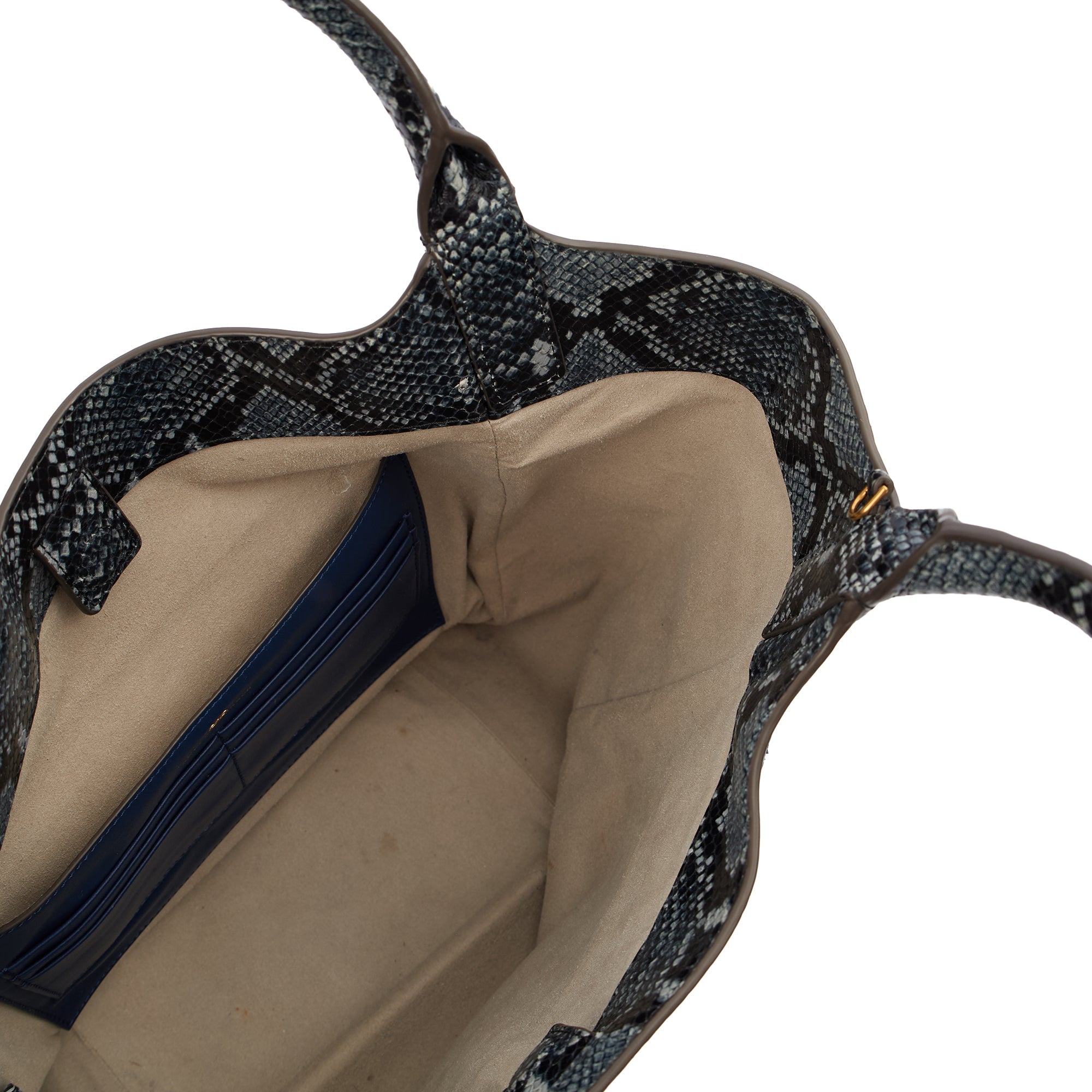Anya Hindmarch Tote Shoulder Bag in Blue, Exotic Effect Leather