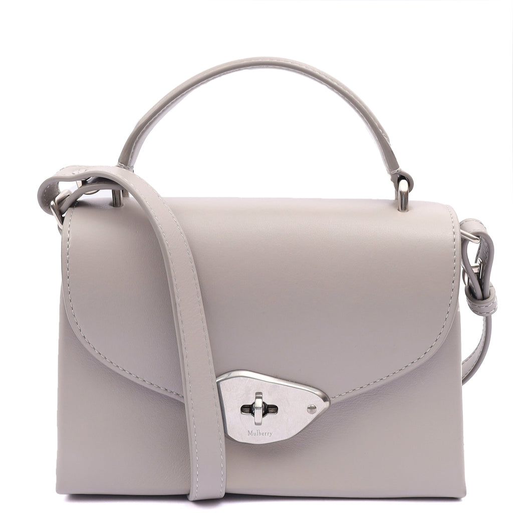 Mulberry Top Handle Lana in Powder Grey, Calfskin Leather