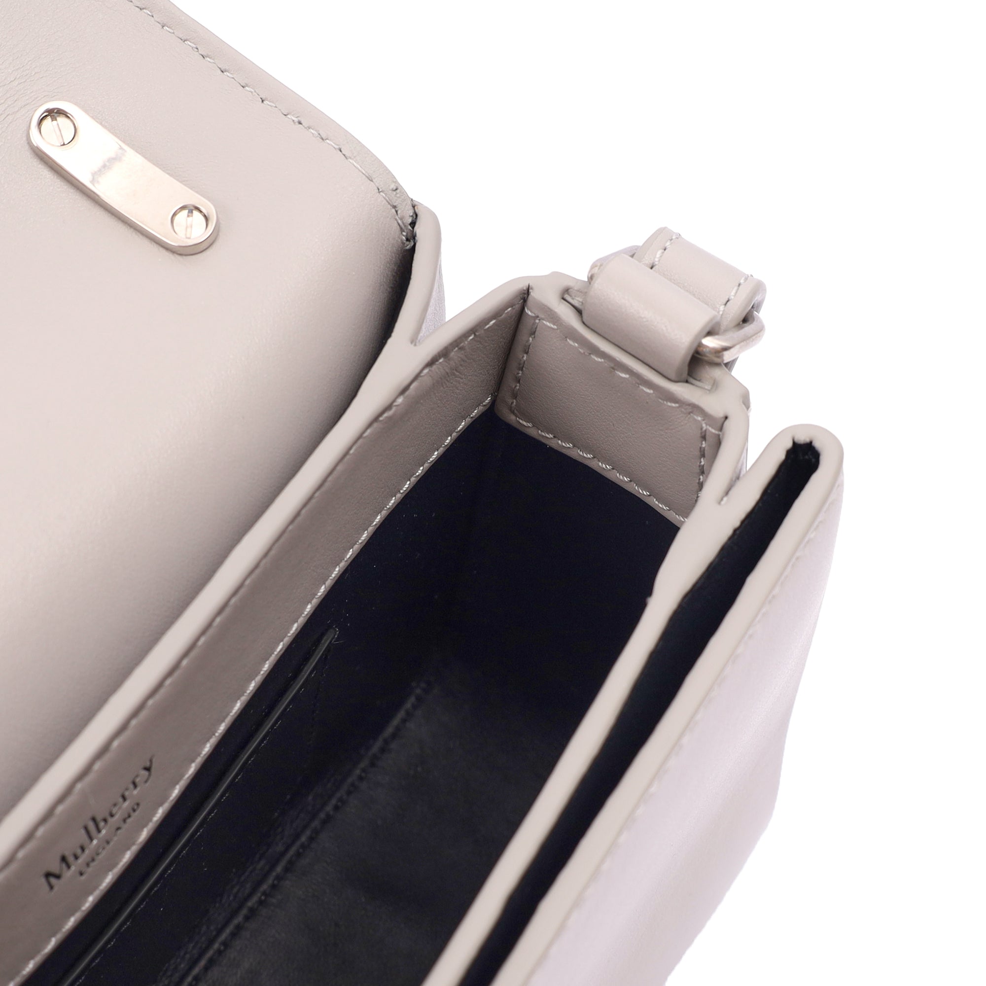 Mulberry Top Handle Lana in Powder Grey, Calfskin Leather