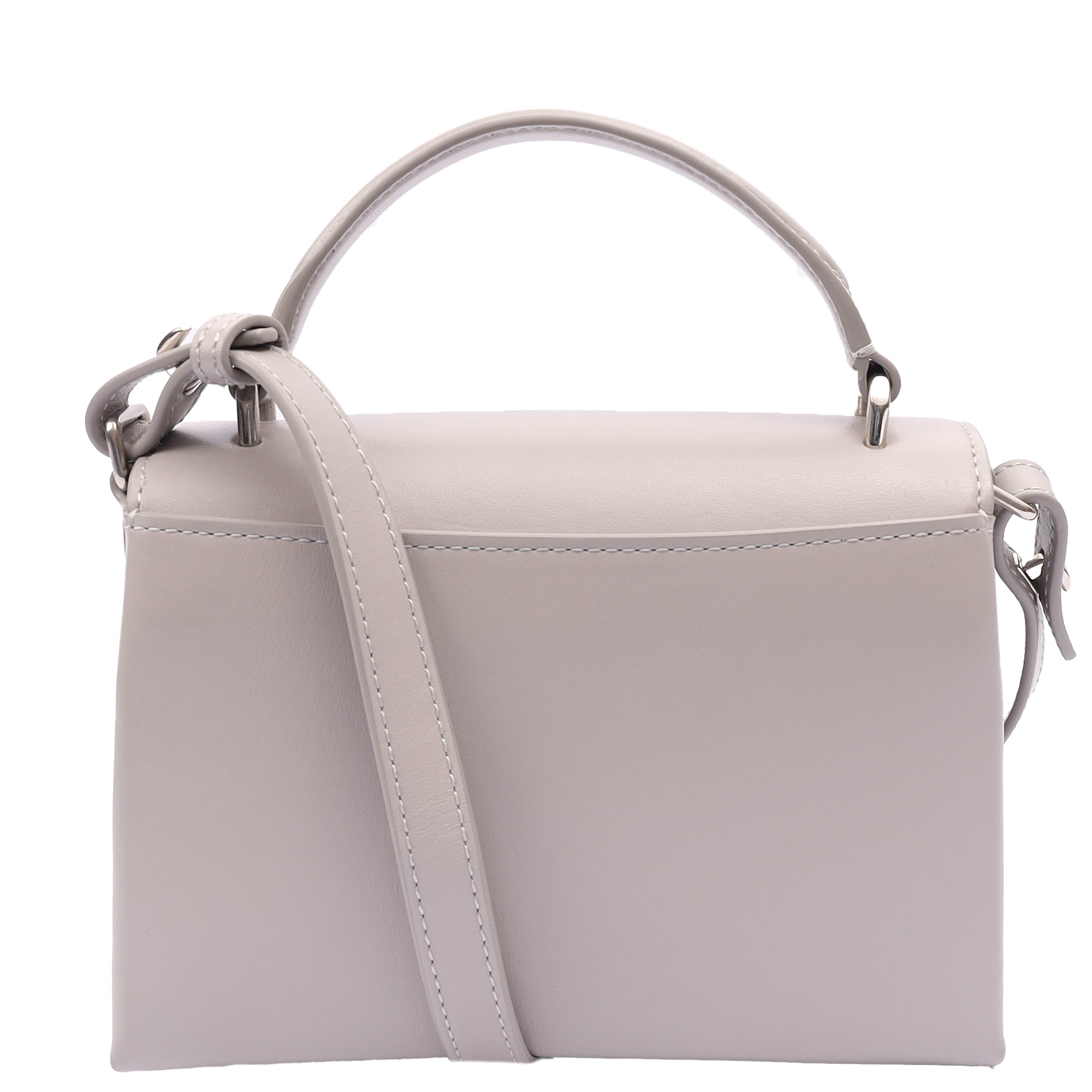 Mulberry Top Handle Lana in Powder Grey, Calfskin Leather