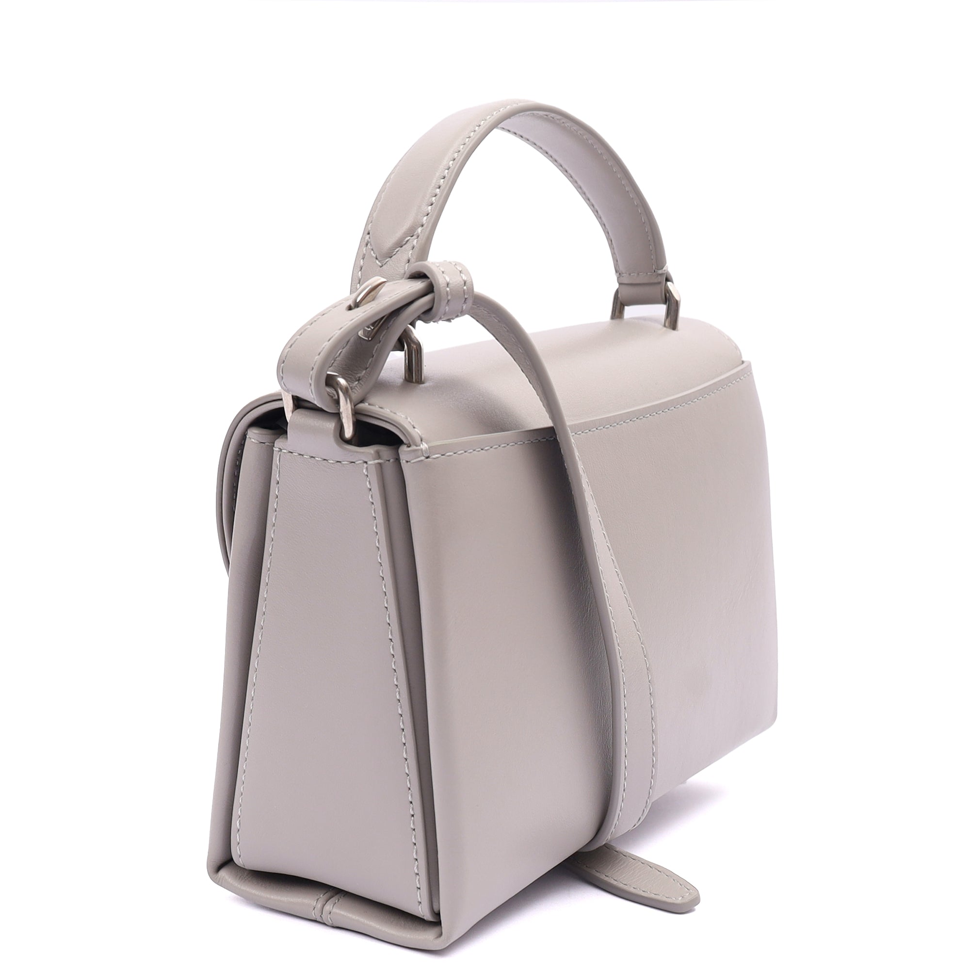 Mulberry Top Handle Lana in Powder Grey, Calfskin Leather
