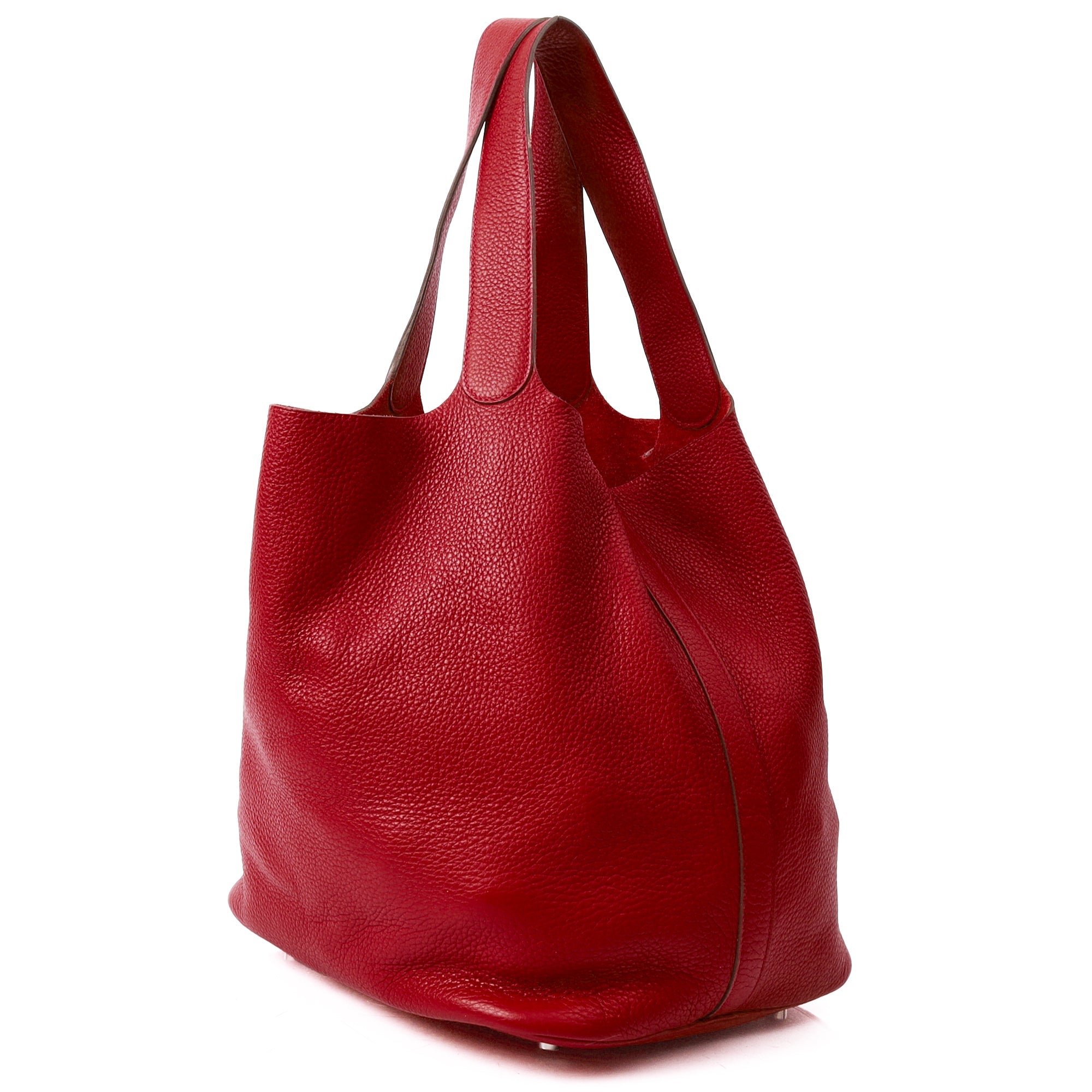 Hermes Tote Picotin 31 in Rouge Vif, Togo Leather