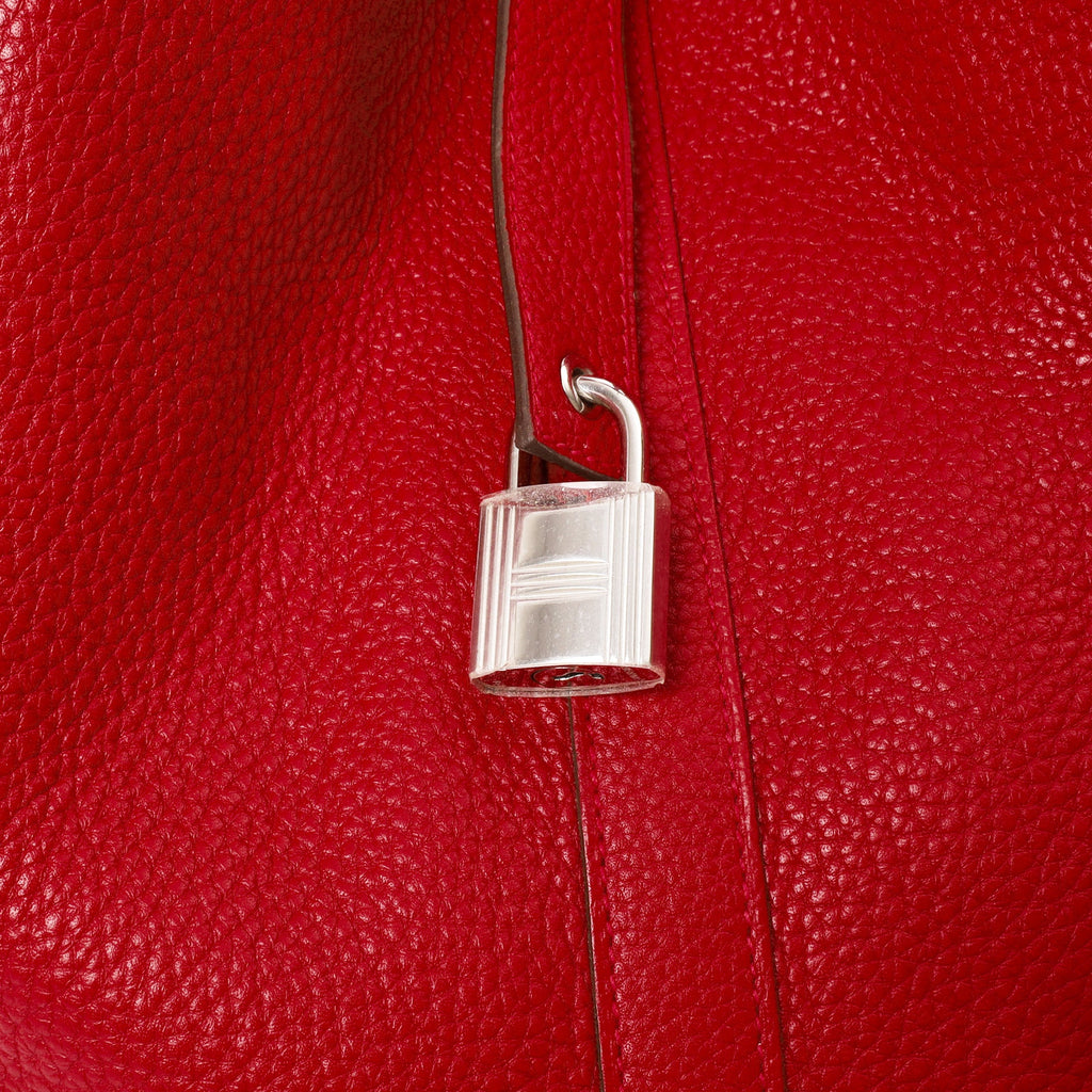 Hermes Tote Picotin 31 in Rouge Vif, Togo Leather