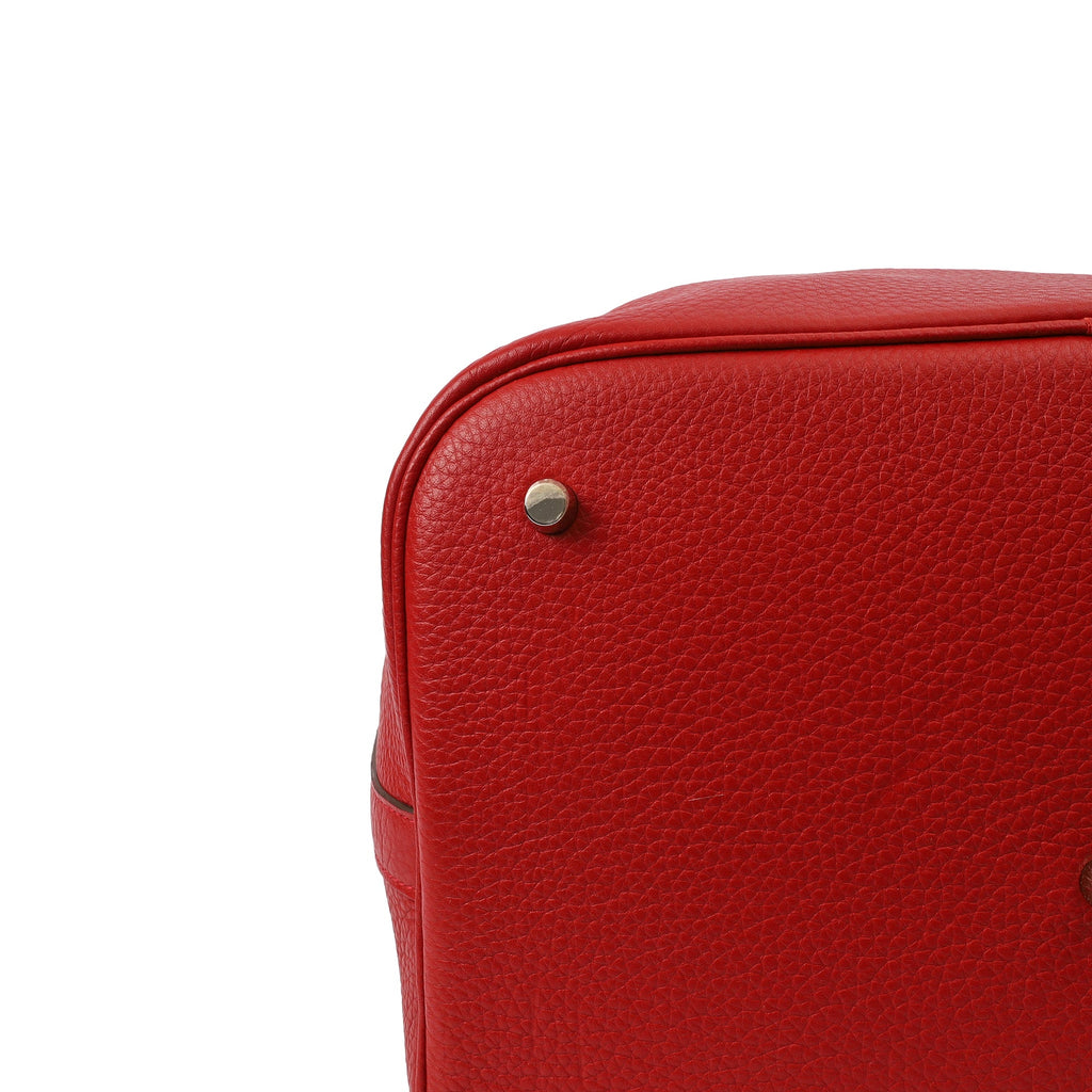 Hermes Tote Picotin 31 in Rouge Vif, Togo Leather