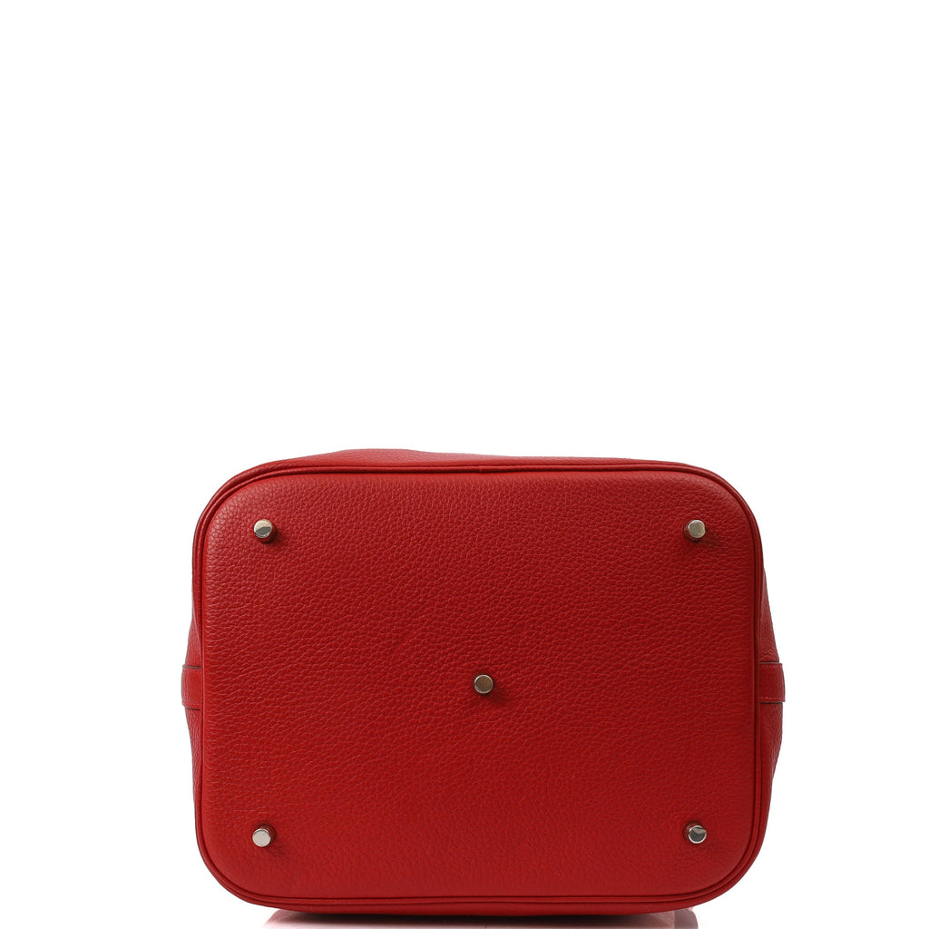 Hermes Tote Picotin 31 in Rouge Vif, Togo Leather