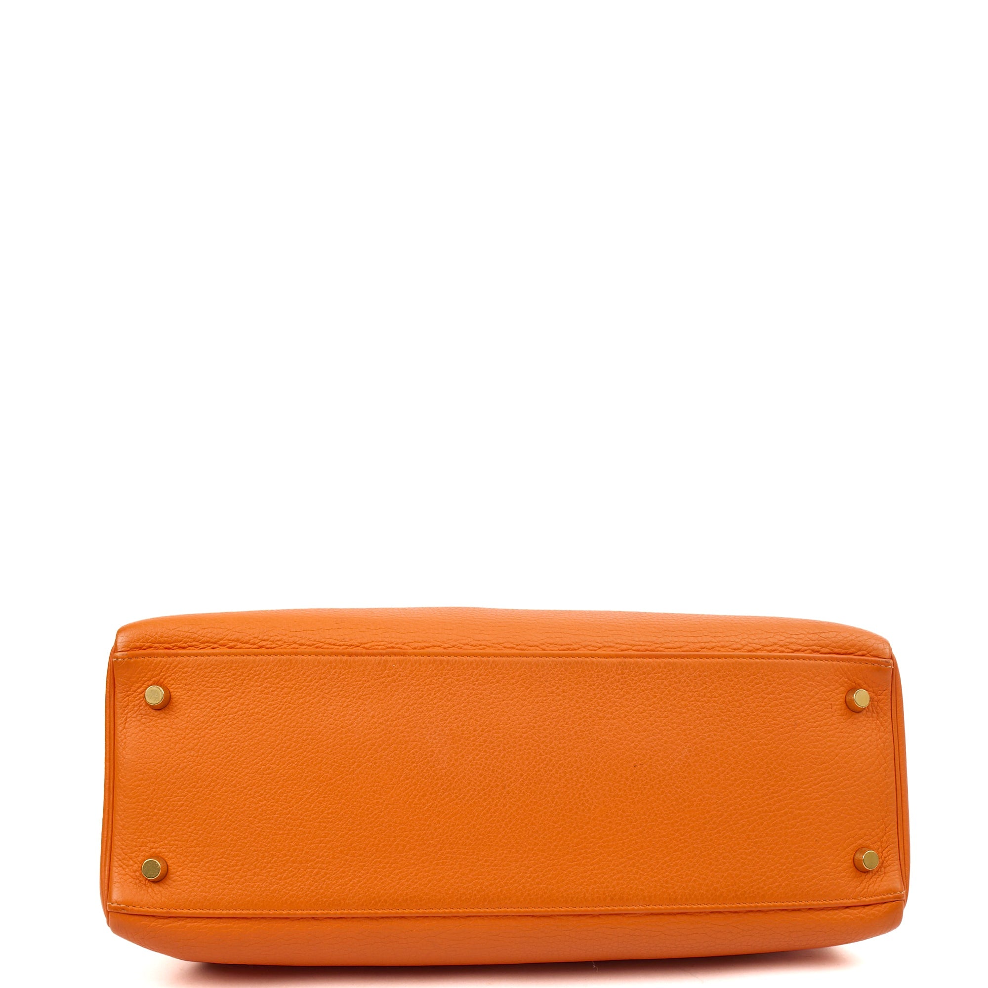 Hermes Tote Kelly 35 in Classic Orange, Togo Leather