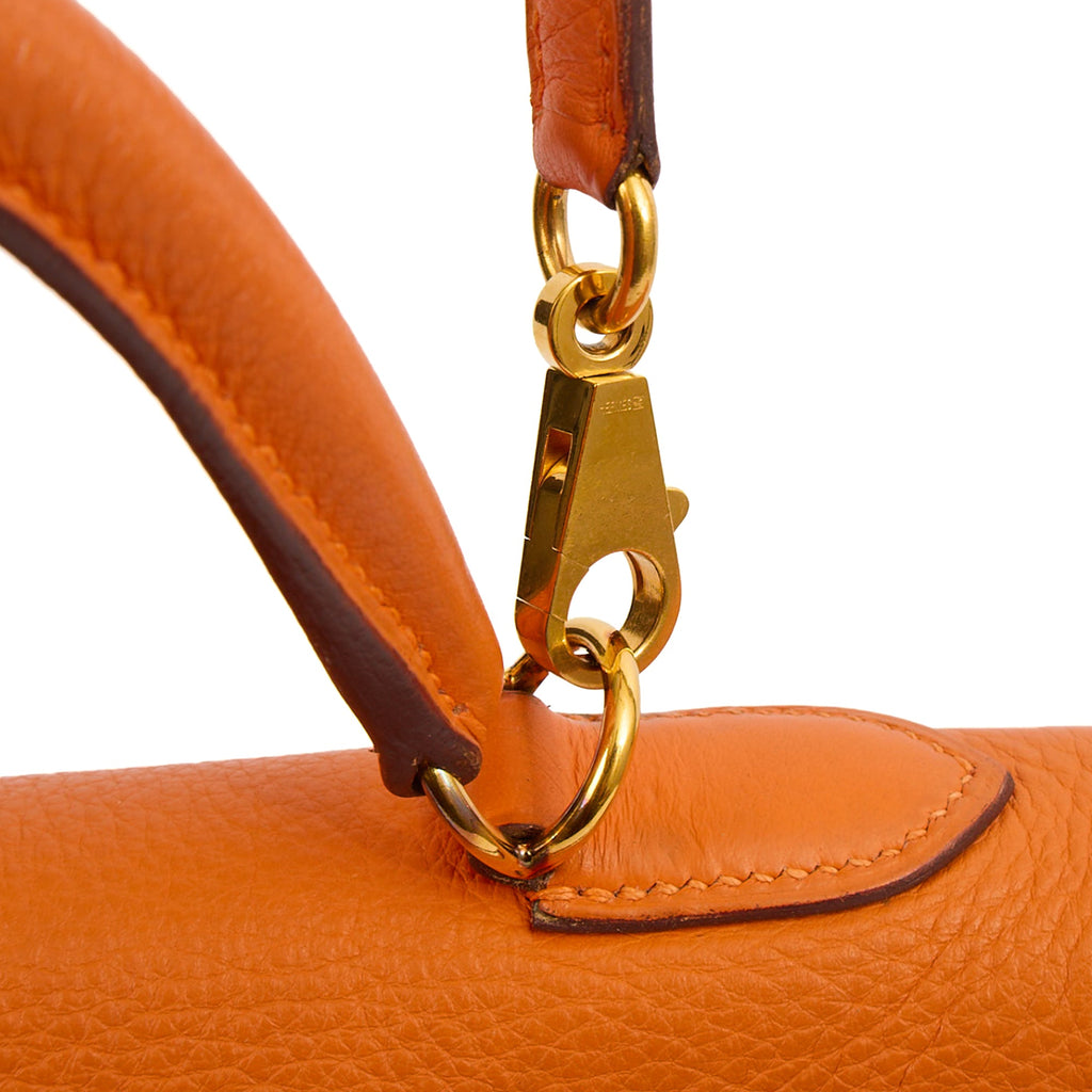 Hermes Tote Kelly 35 in Classic Orange, Togo Leather
