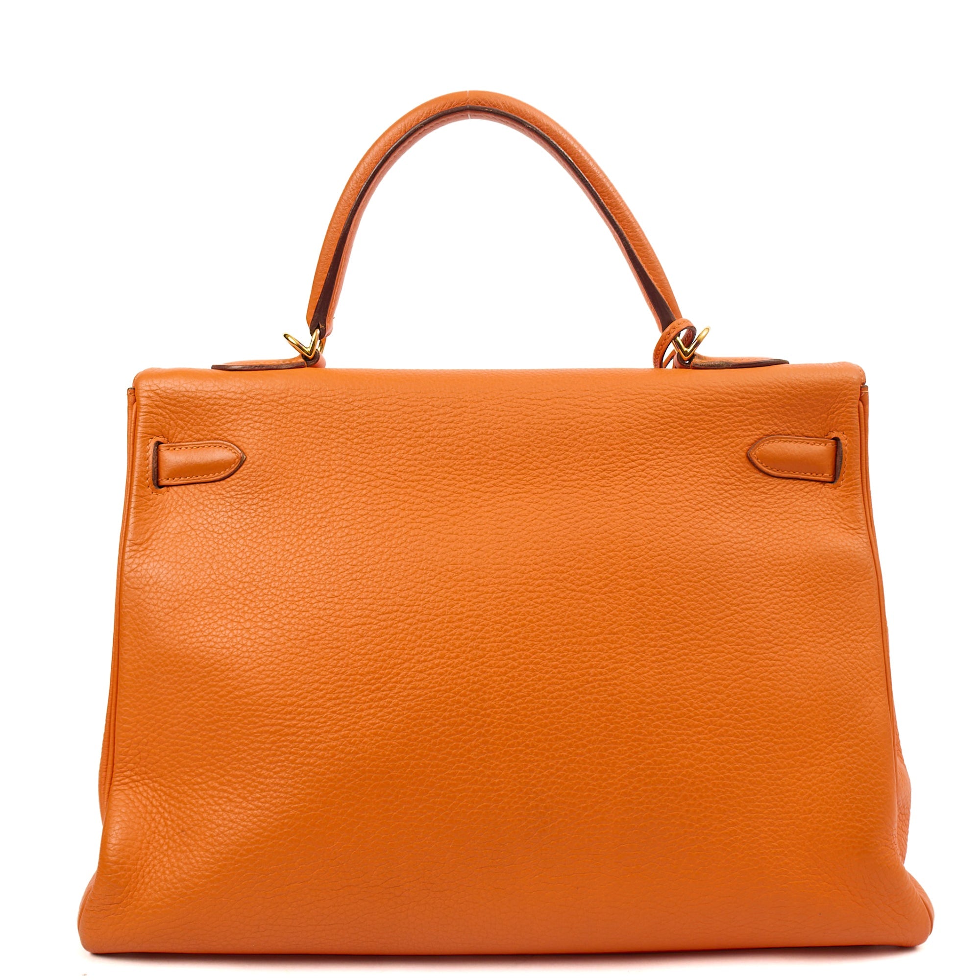 Hermes Tote Kelly 35 in Classic Orange, Togo Leather