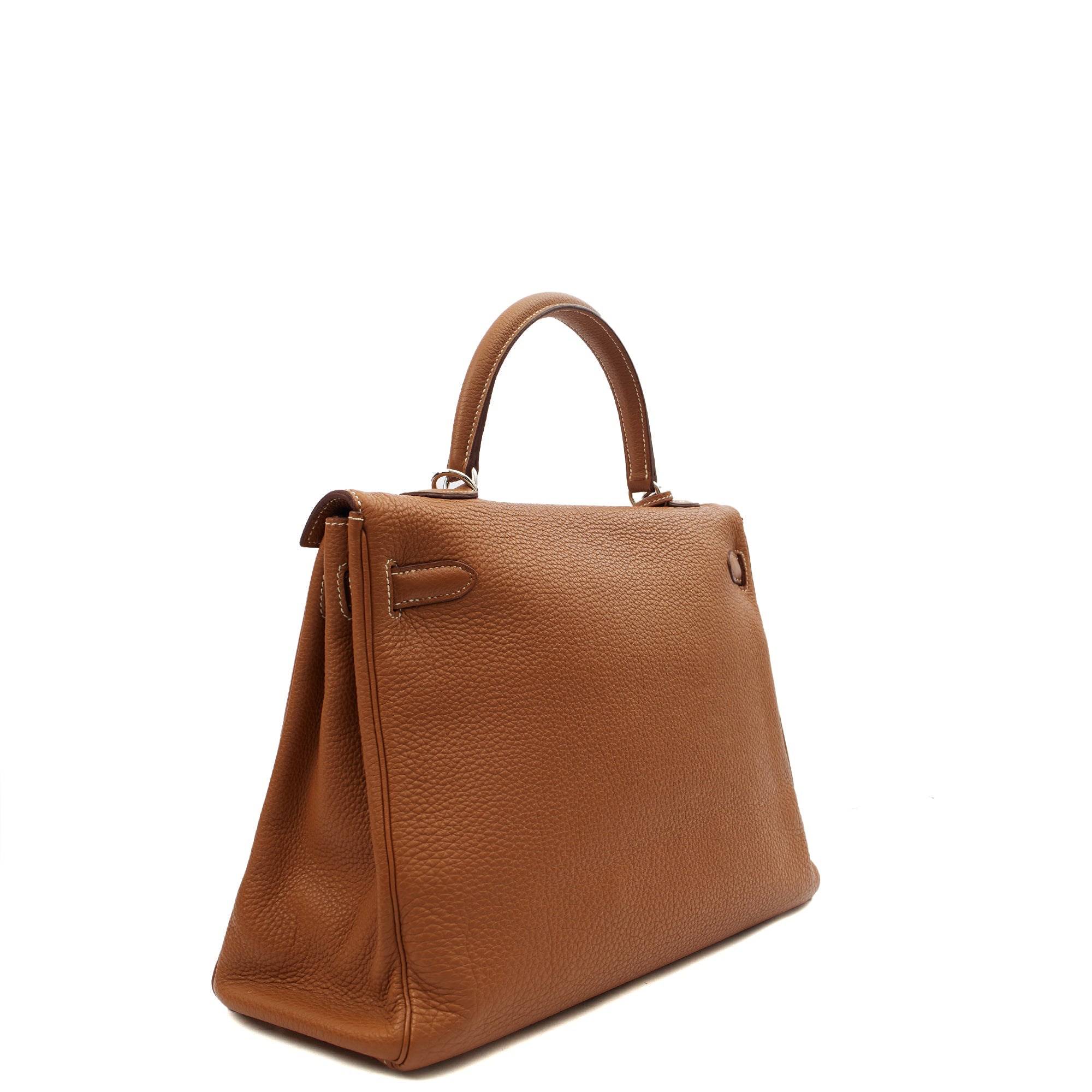 Hermes Top Handle Kelly 35 in Gold, Togo Leather