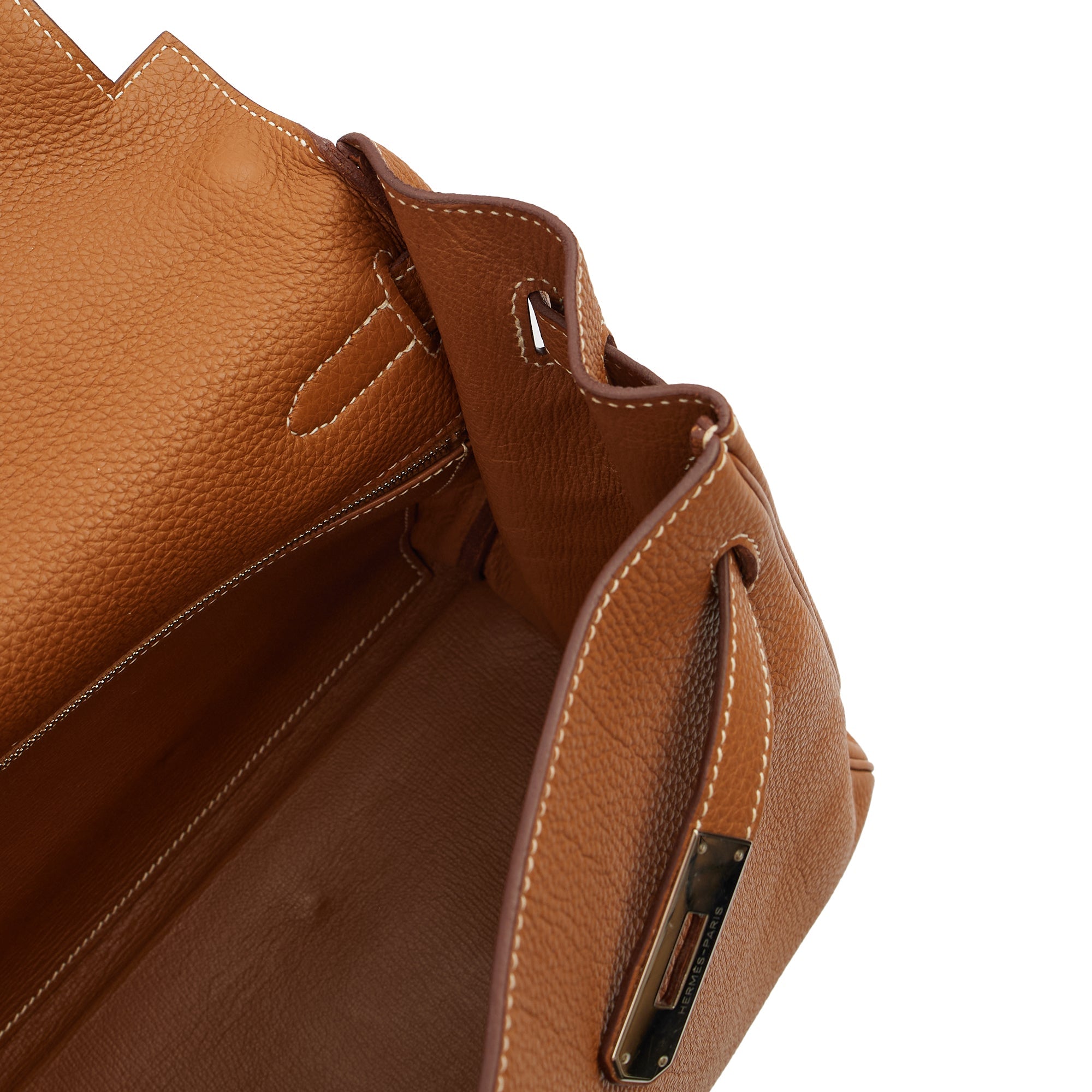 Hermes Top Handle Kelly 35 in Gold, Togo Leather