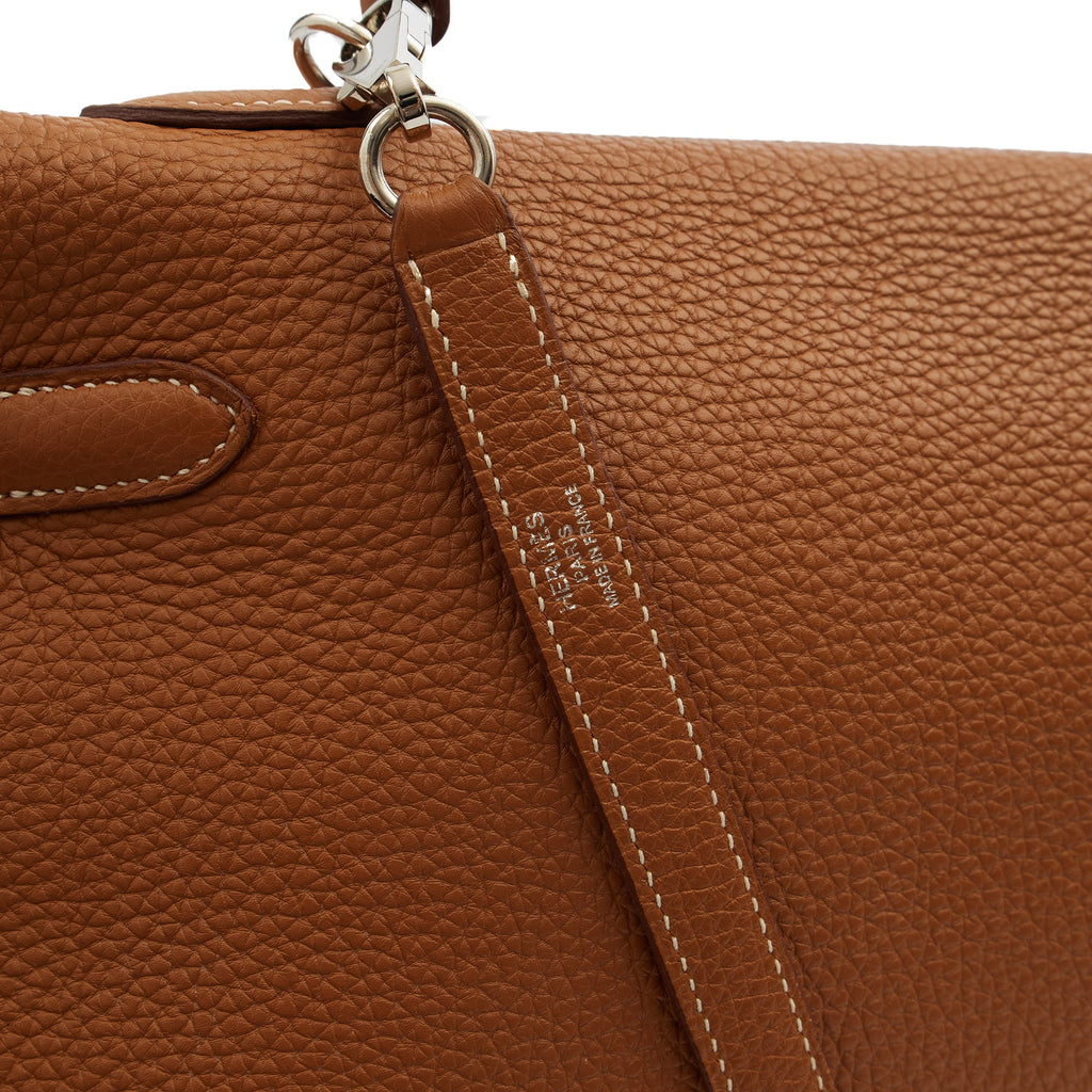 Hermes Top Handle Kelly 35 in Gold, Togo Leather