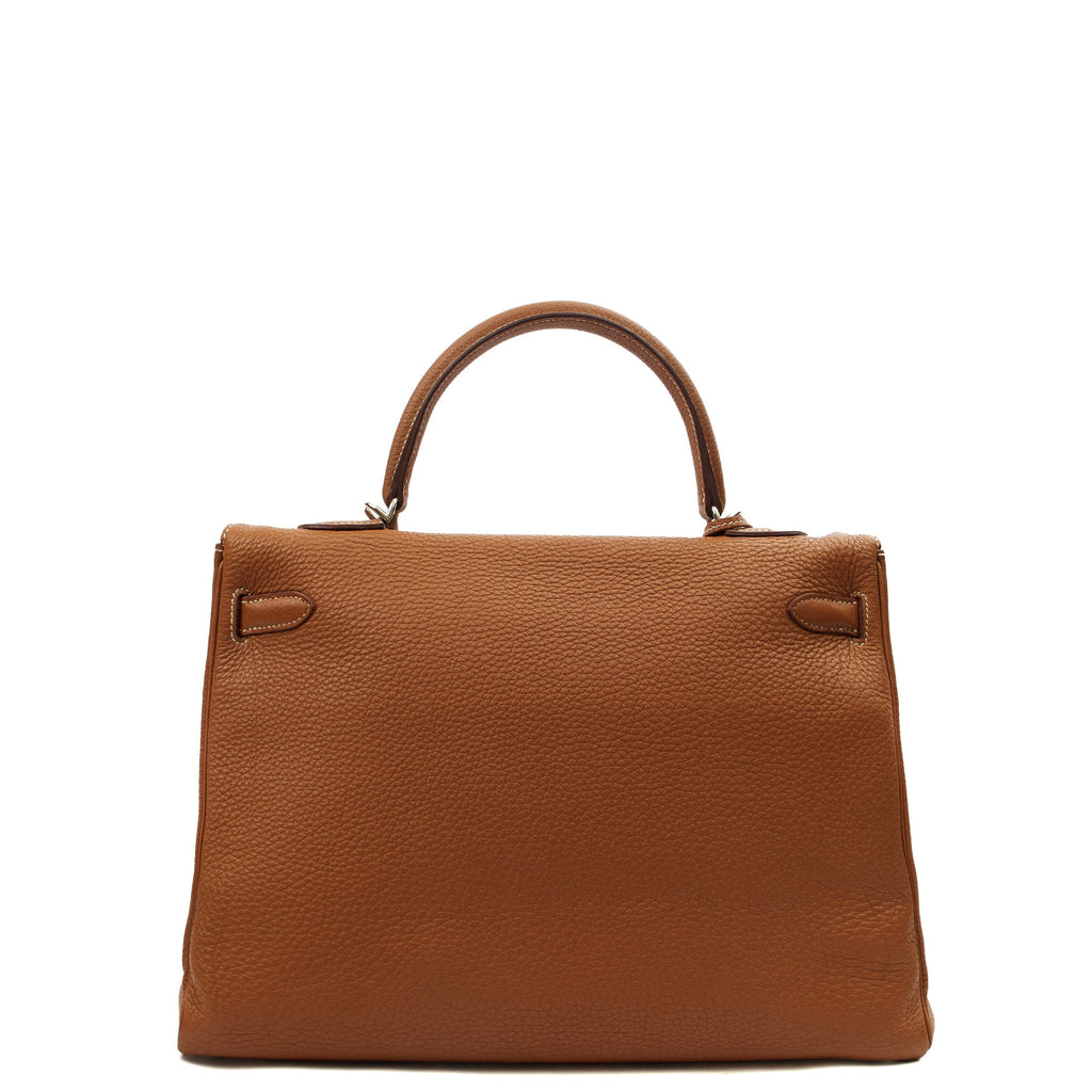 Hermes Top Handle Kelly 35 in Gold, Togo Leather