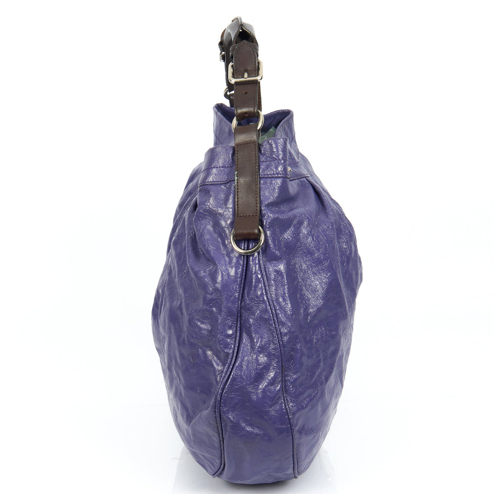 Mulberry Shoulder Bag Mitzy Hobo in Purple, Calfskin Leather
