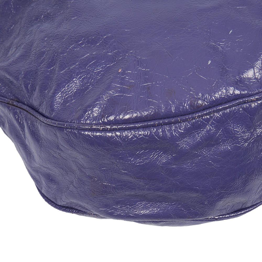 Mulberry Shoulder Bag Mitzy Hobo in Purple, Calfskin Leather