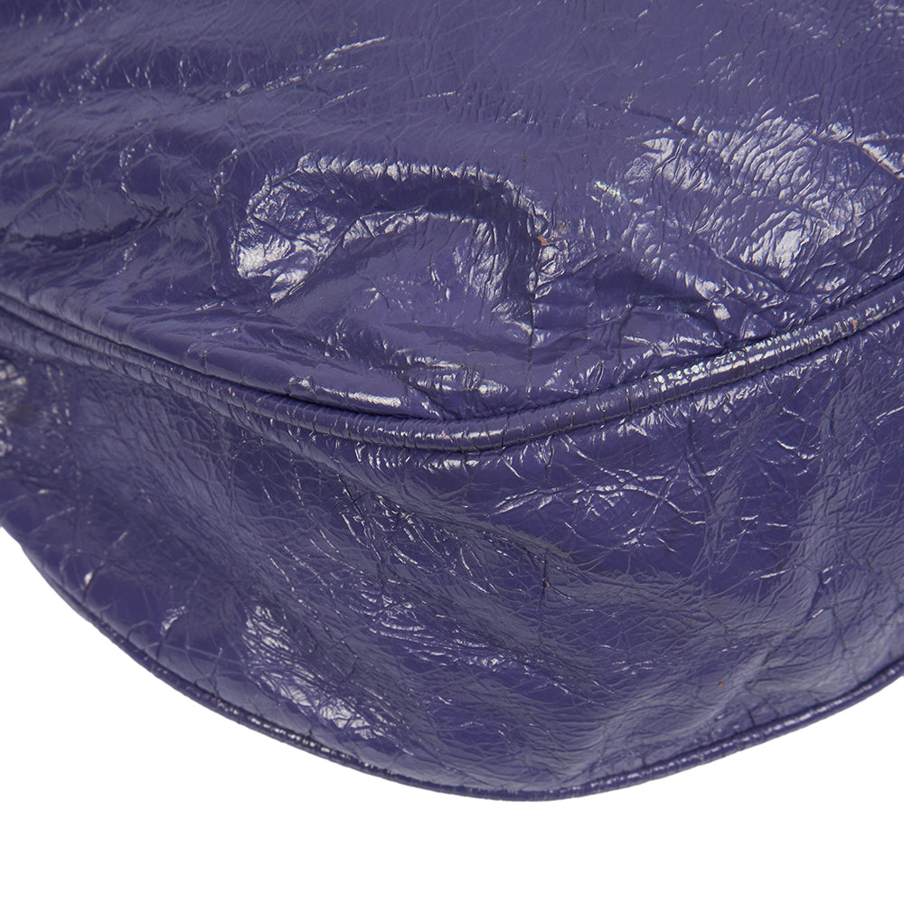 Mulberry Shoulder Bag Mitzy Hobo in Purple, Calfskin Leather