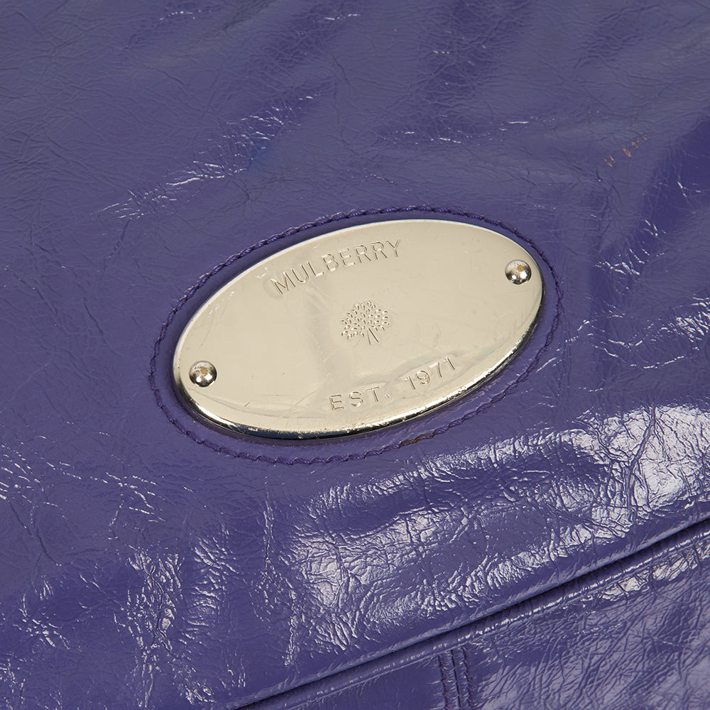 Mulberry Shoulder Bag Mitzy Hobo in Purple, Calfskin Leather