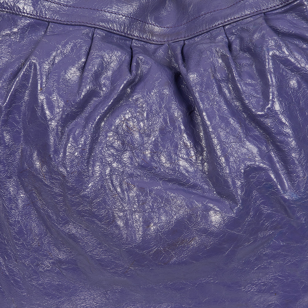 Mulberry Shoulder Bag Mitzy Hobo in Purple, Calfskin Leather